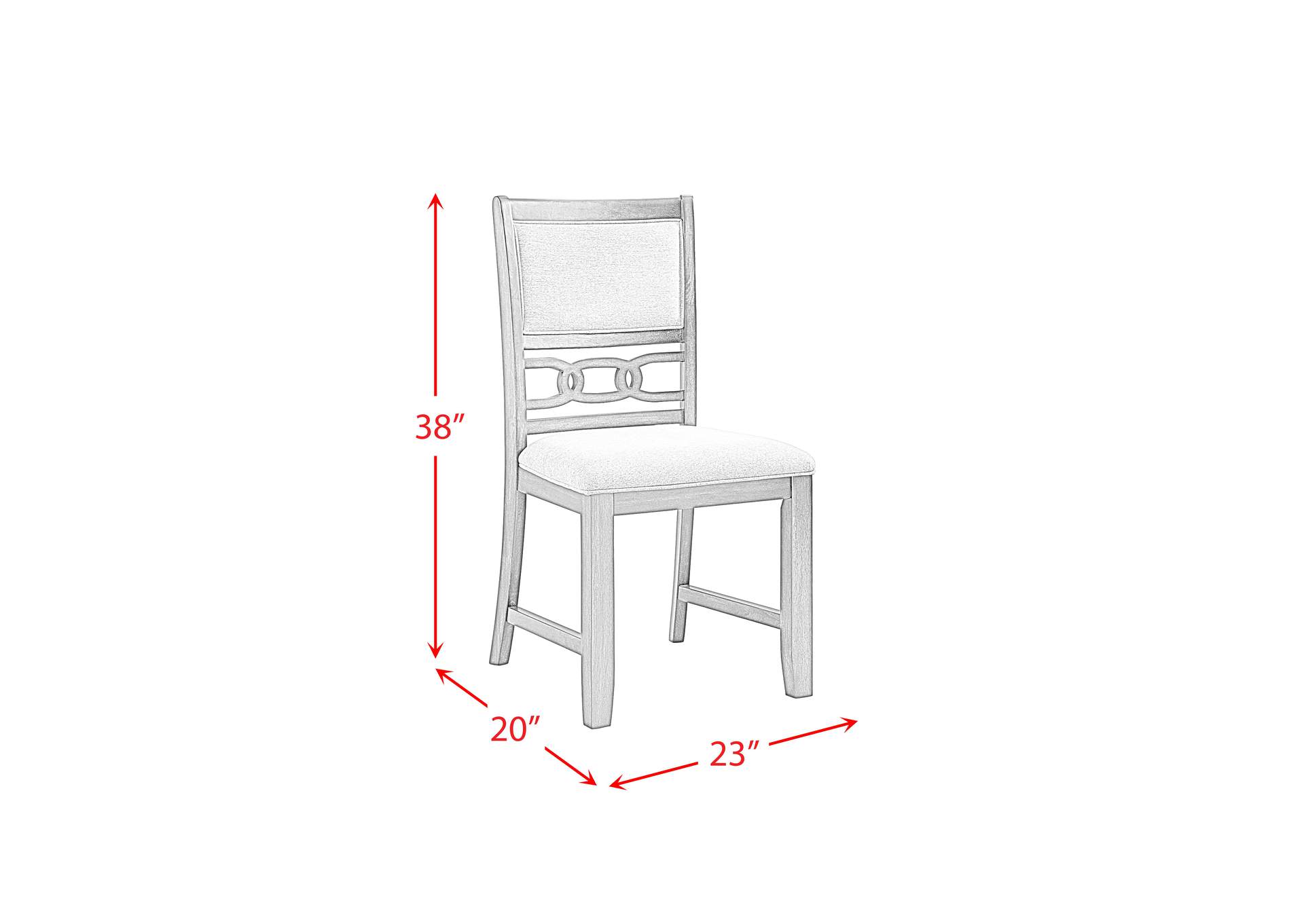 Amherst Dining Side Chair With Pu Cushion Side Stretcher Grey Finish 2 Per Pack image 6