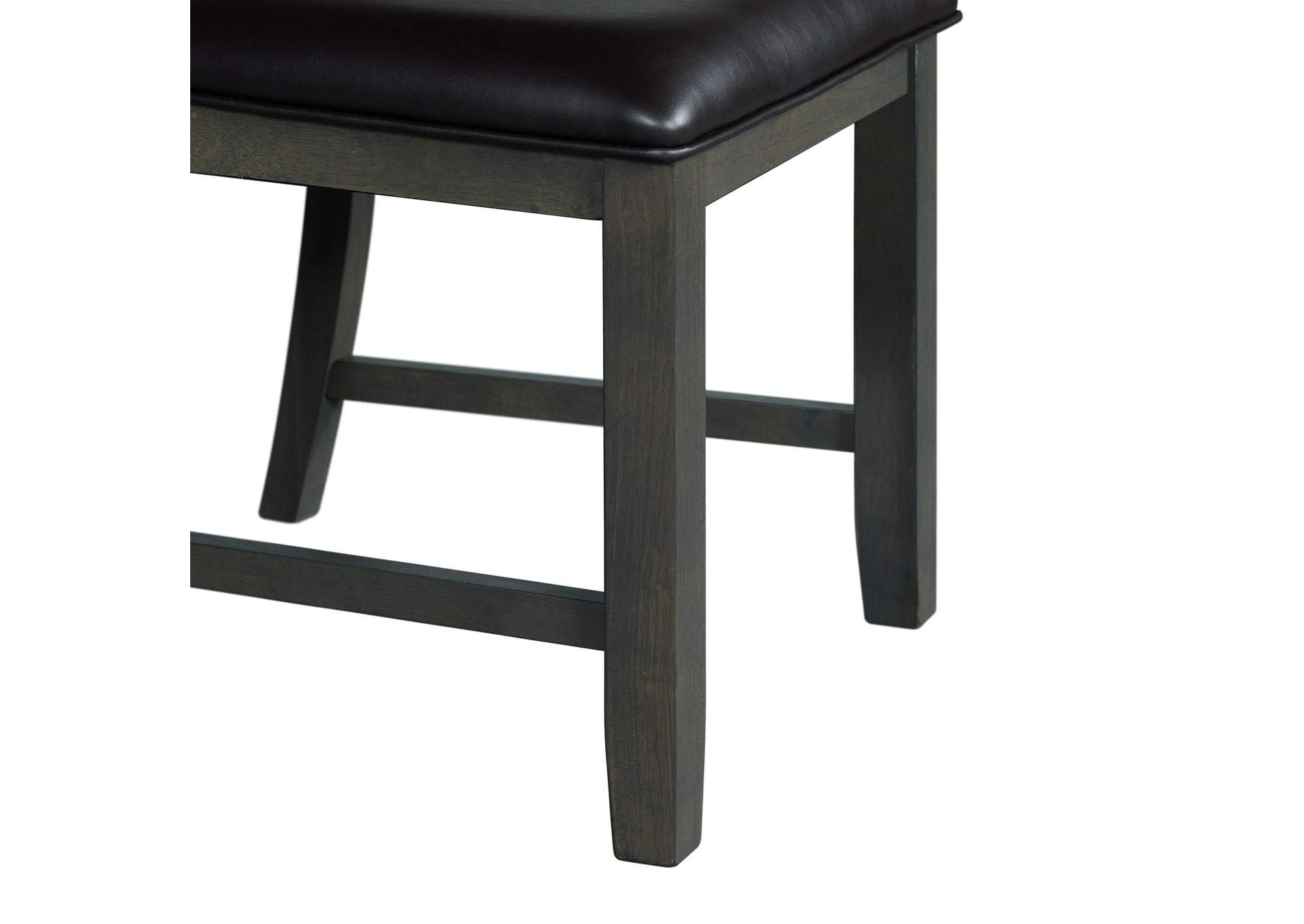 Amherst 5 Piece Dining Set In Grey - Table Four Pu Chairs