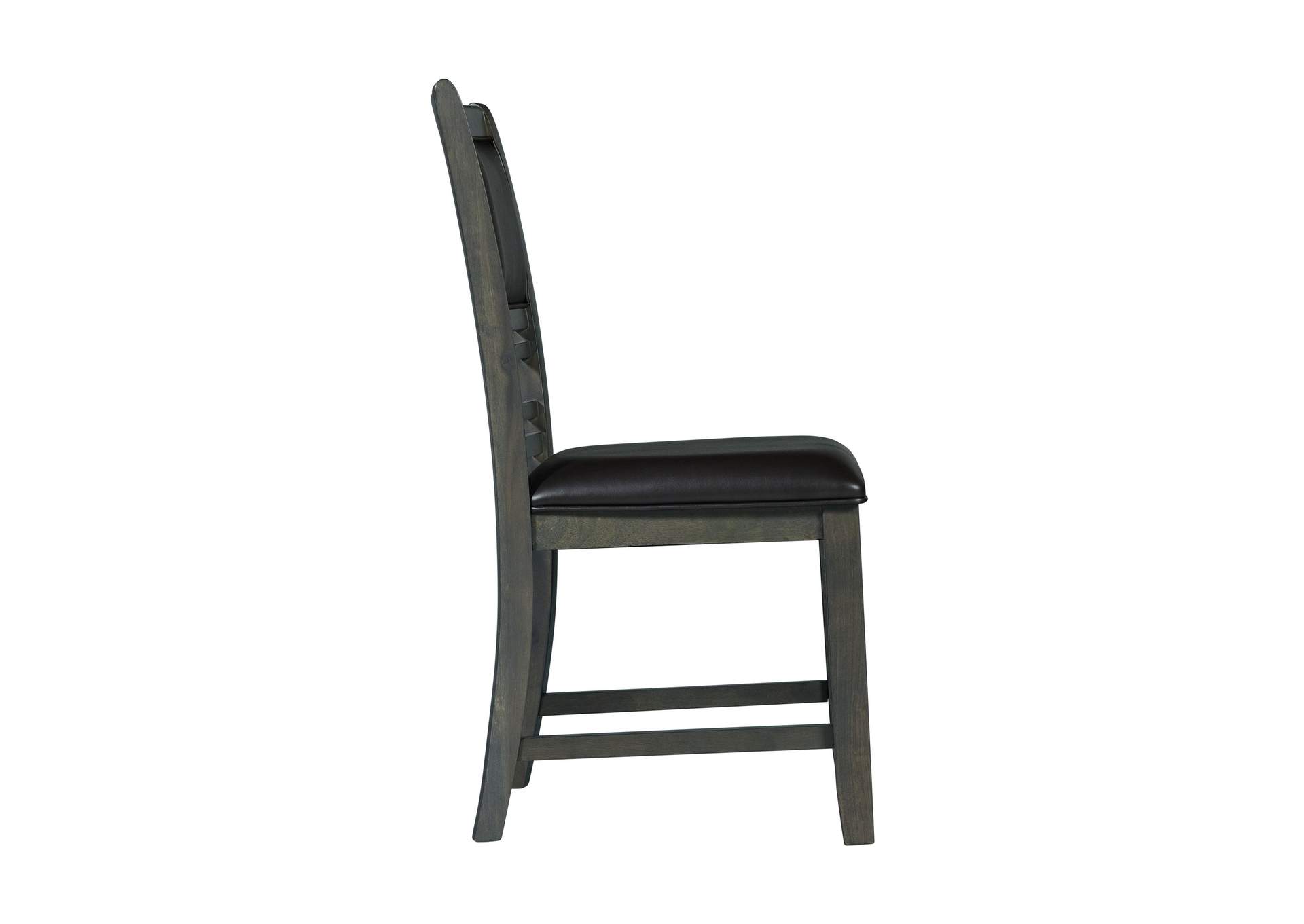 Amherst Dining Side Chair With Pu Cushion Side Stretcher Grey Finish 2 Per Pack image 6