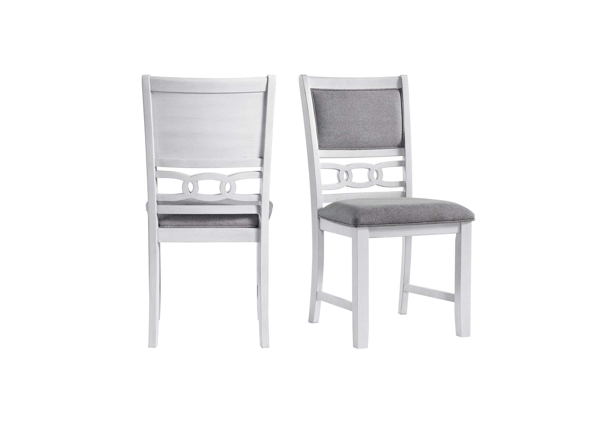 Amherst Dining Side Chair With Fabric Cushion Side Stretcher White Finish 2 Per Pack image 3