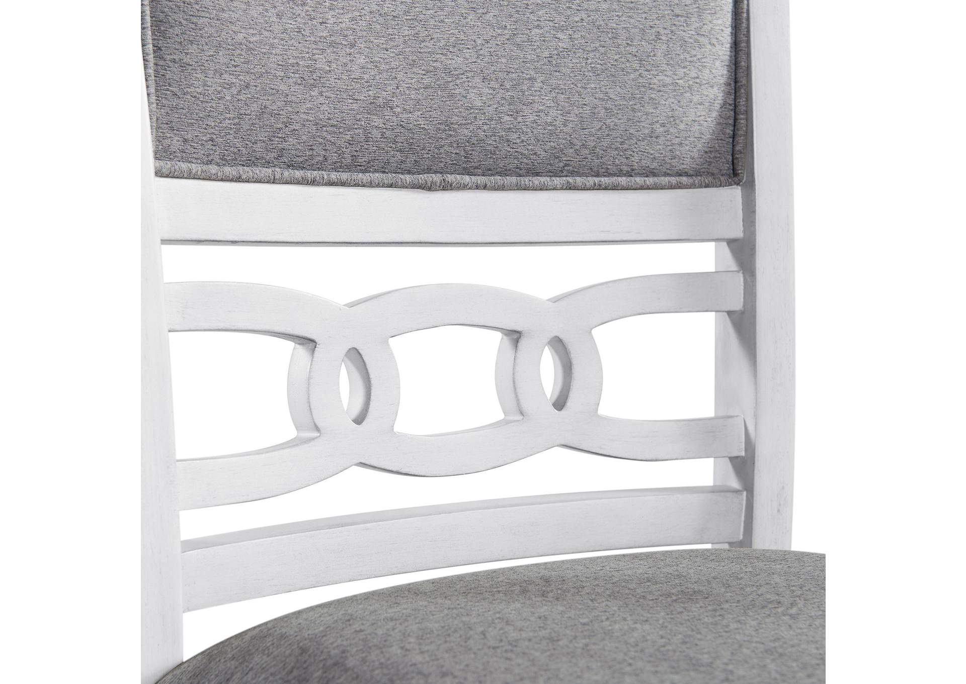 Amherst Dining Side Chair With Fabric Cushion Side Stretcher White Finish 2 Per Pack image 6