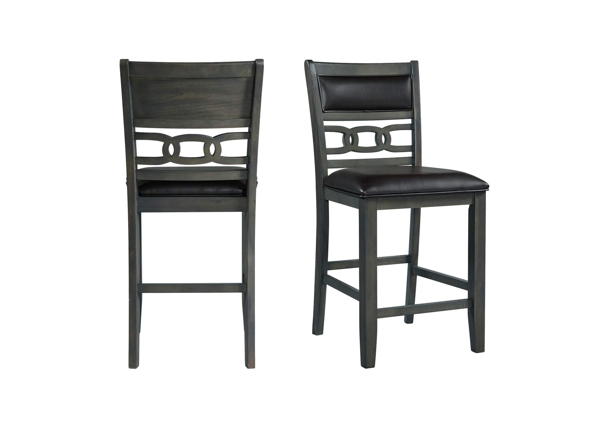 Amherst Counter Side Chair With Pu Cushion Grey Finish 2 Per Pack image 3