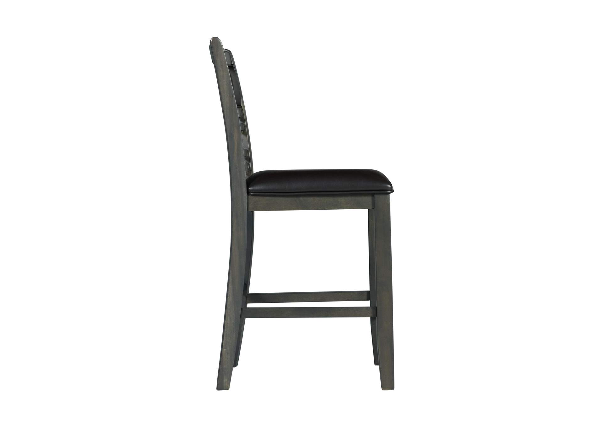 Amherst Counter Side Chair With Pu Cushion Grey Finish 2 Per Pack image 6