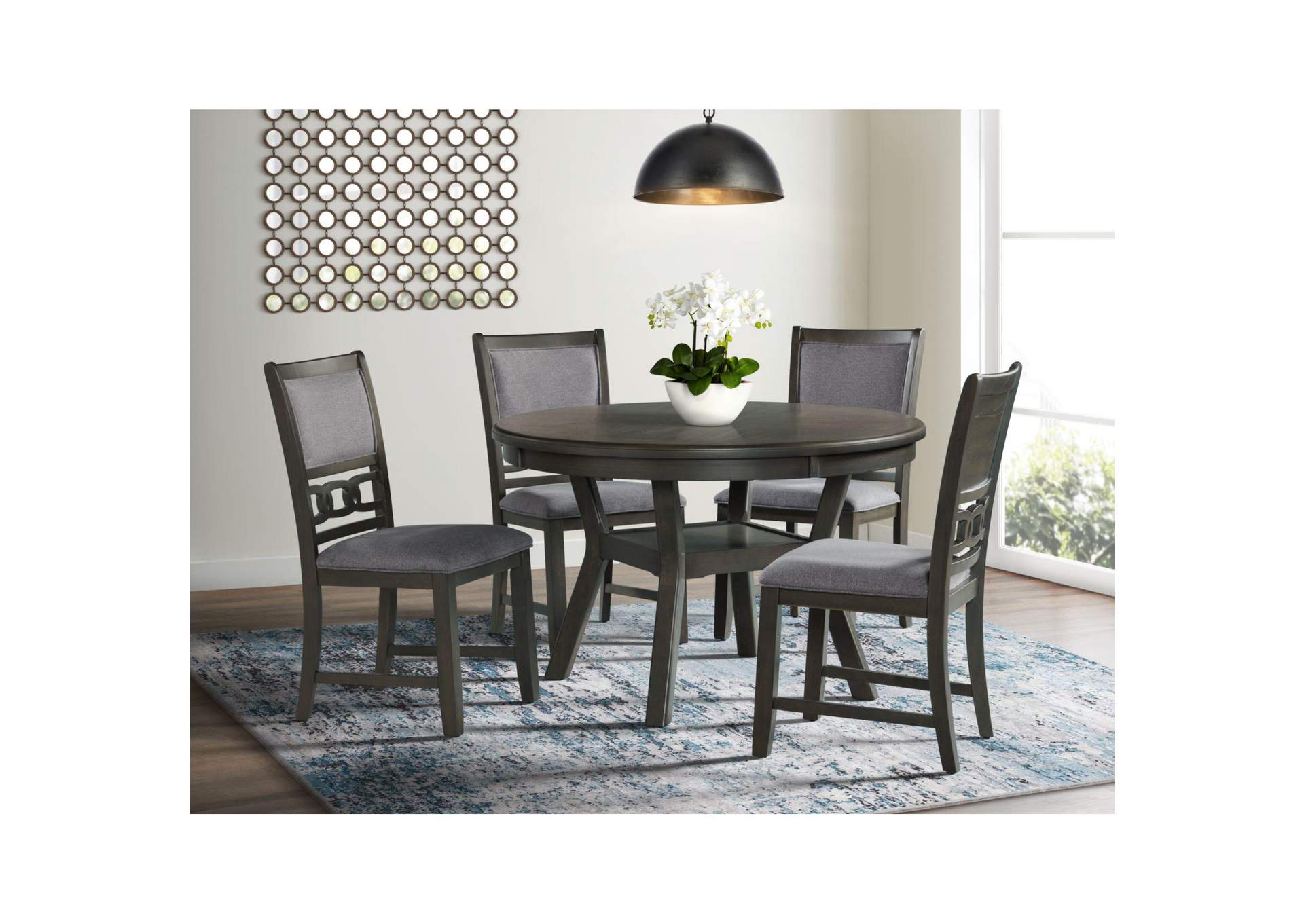 Amherst Dining Side Chair With Fabric Cushion Side Stretcher Grey Finish 2 Per Pack image 1