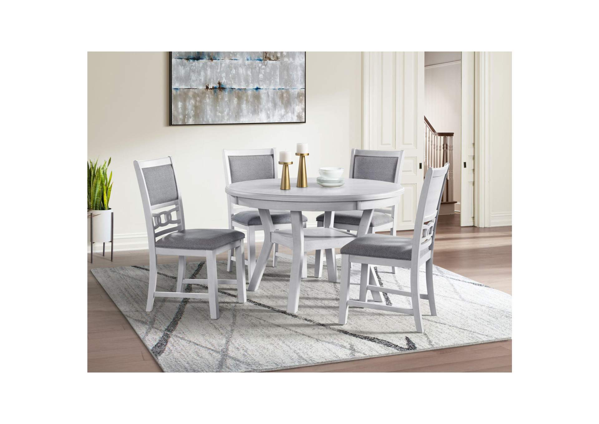 Amherst Dining Side Chair With Fabric Cushion Side Stretcher White Finish 2 Per Pack image 1