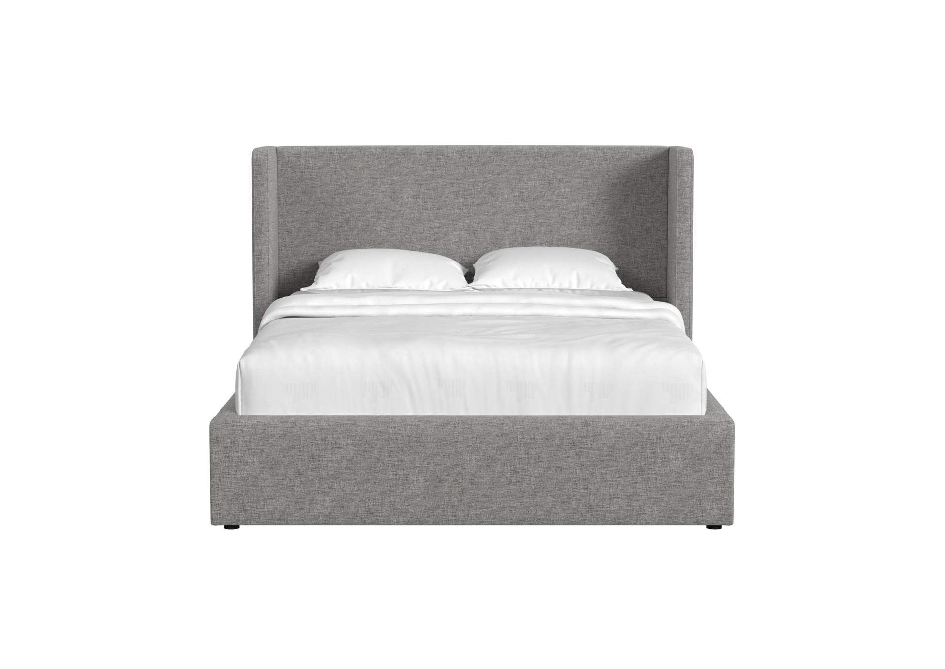Angeline Complete Queen Non - Storage Bed In Grey Fabric image 4