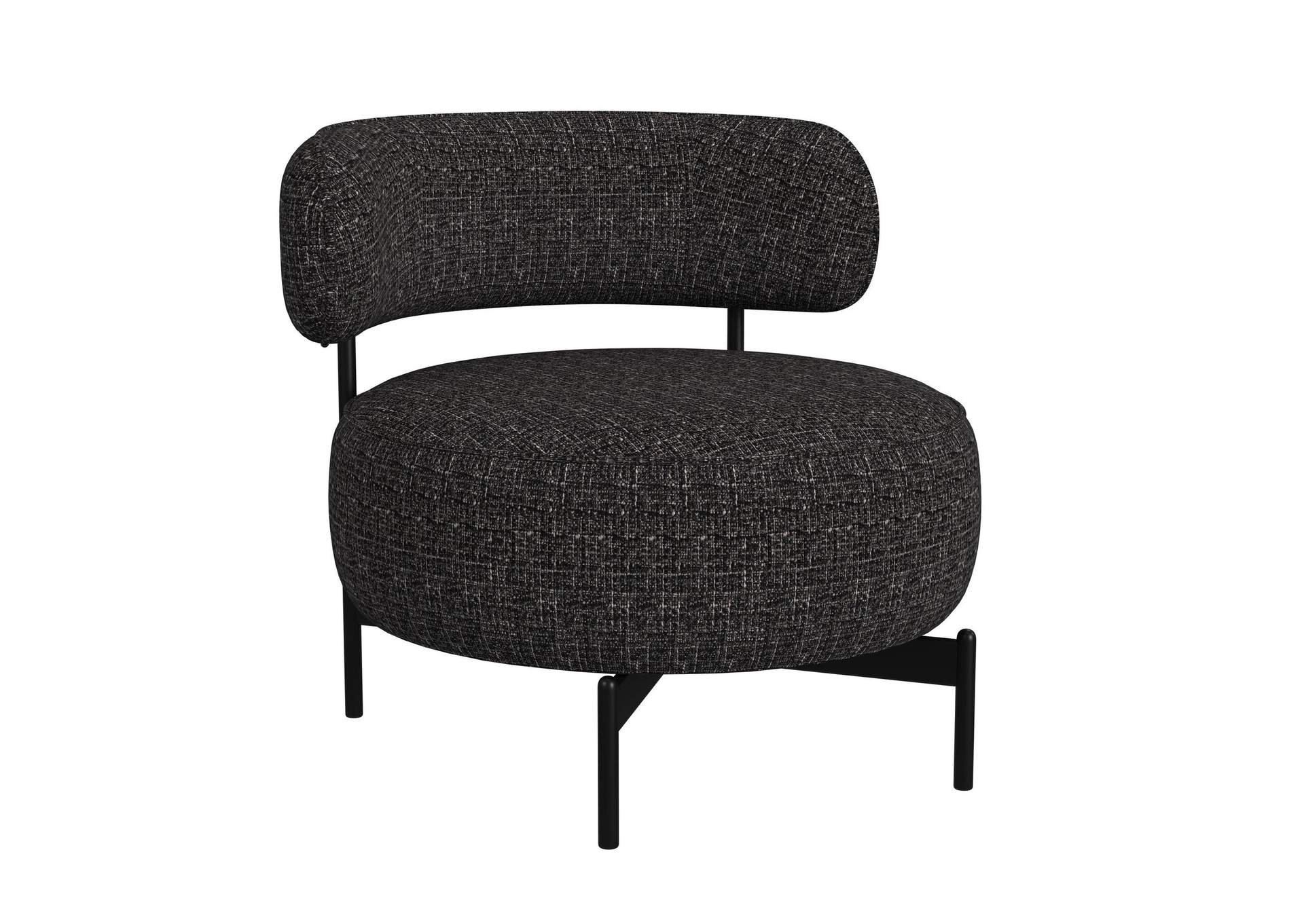Antonia Swivel Chair In Heron Black image 6