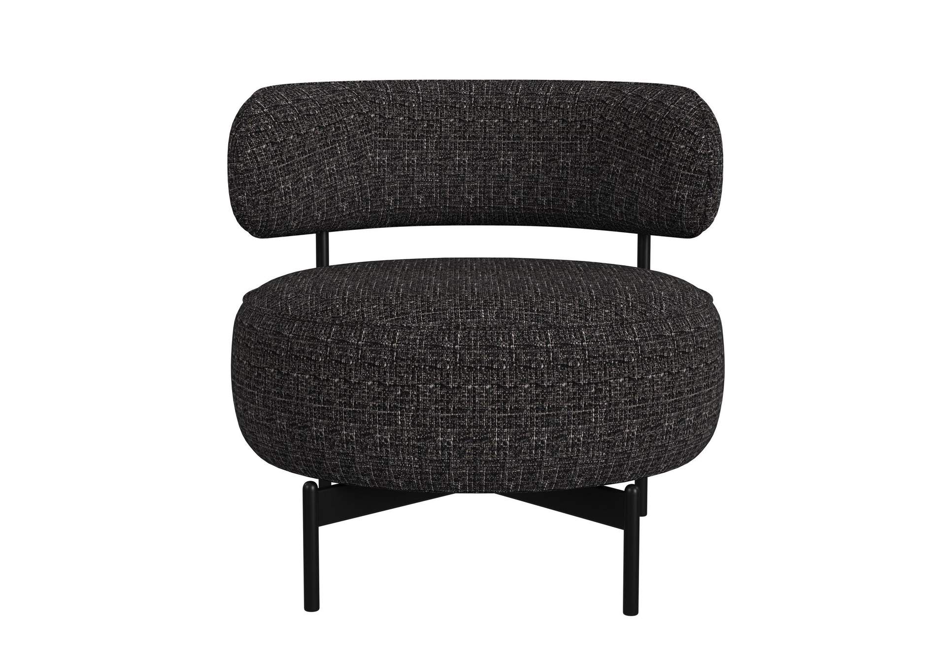 Antonia Swivel Chair In Heron Black image 7