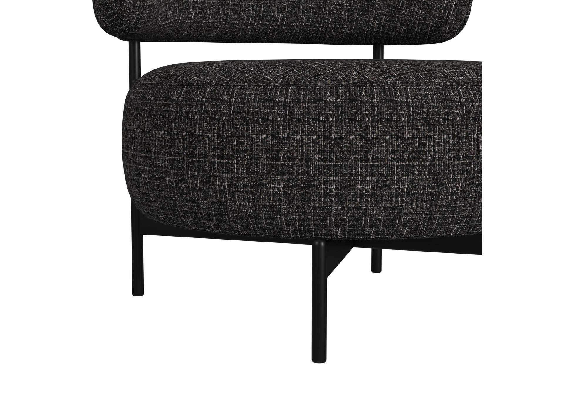 Antonia Swivel Chair In Heron Black image 4