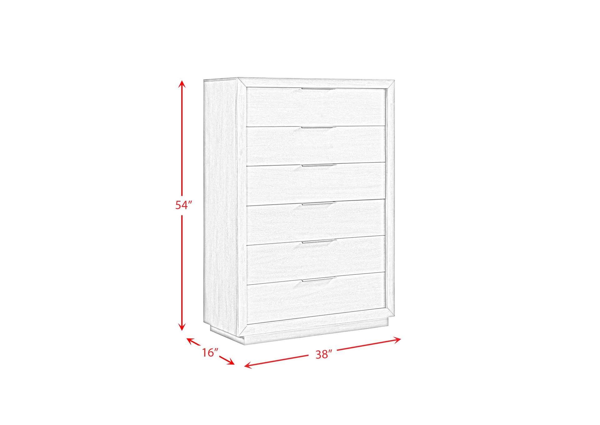 Arcadia 6 - Drawer Chest In Grey image 4