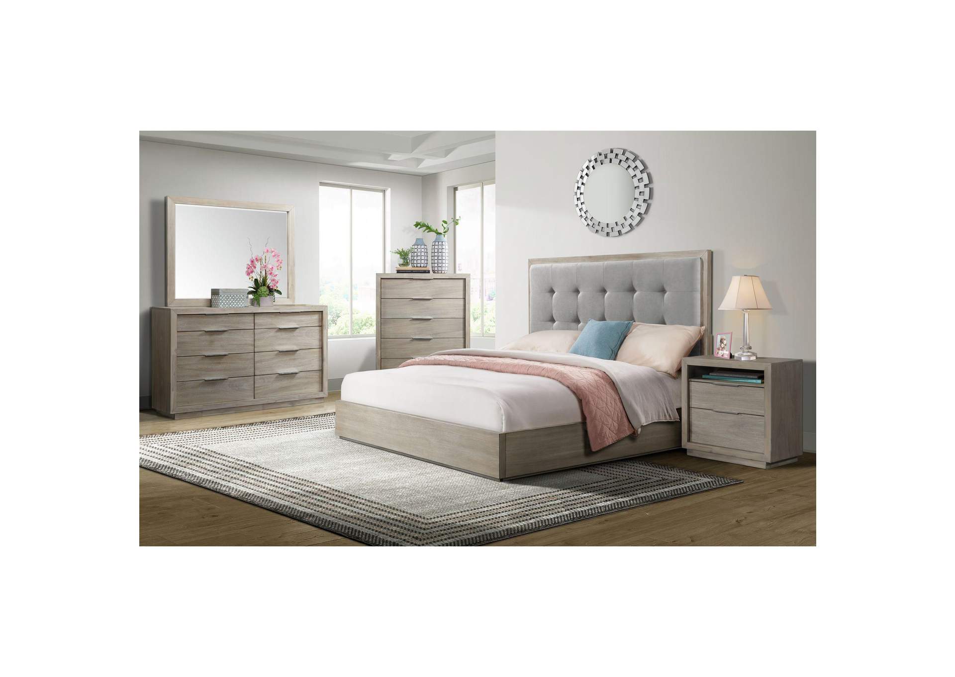 Arcadia Queen Bed In Grey image 1