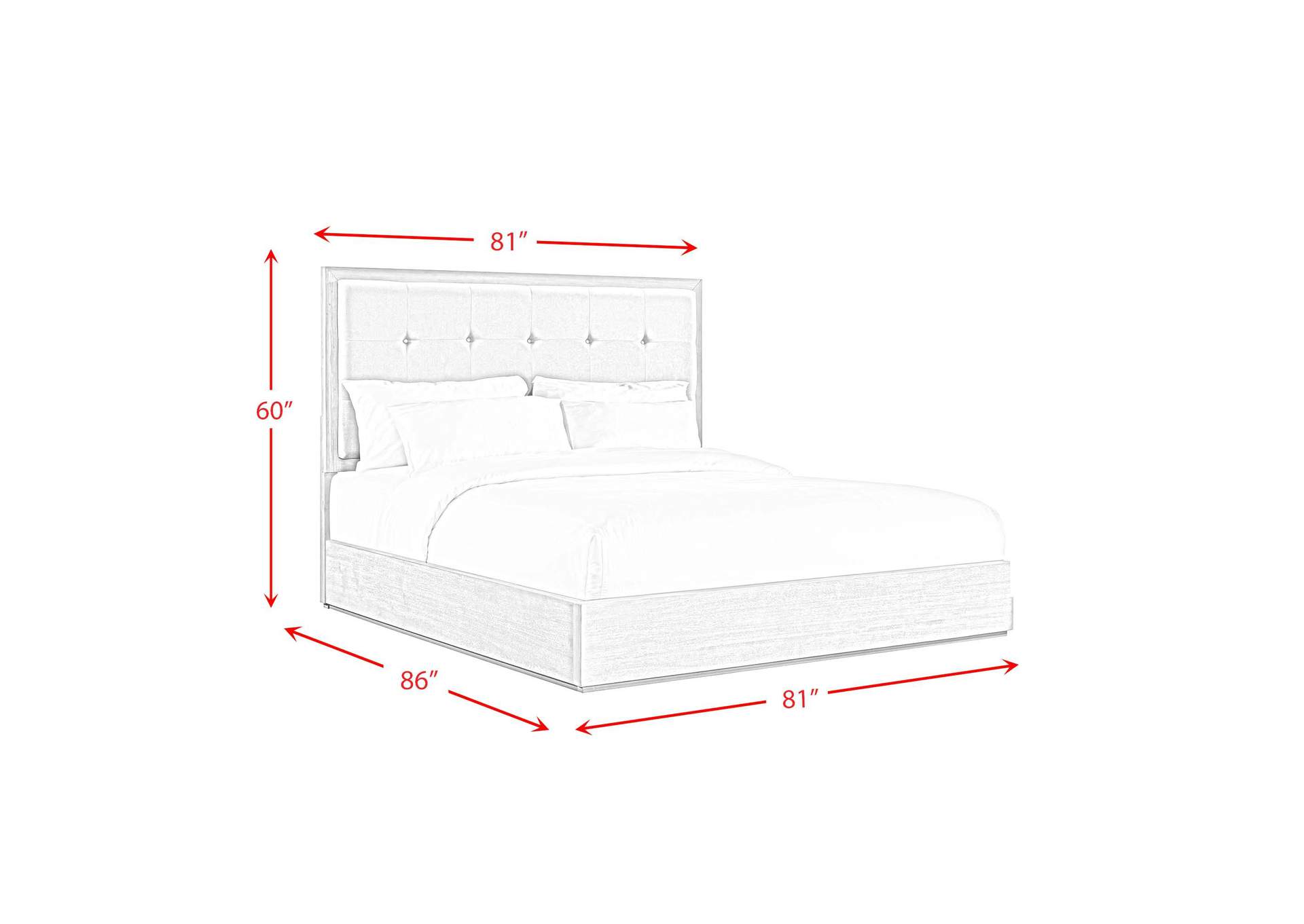 Arcadia King Bed In Grey image 3