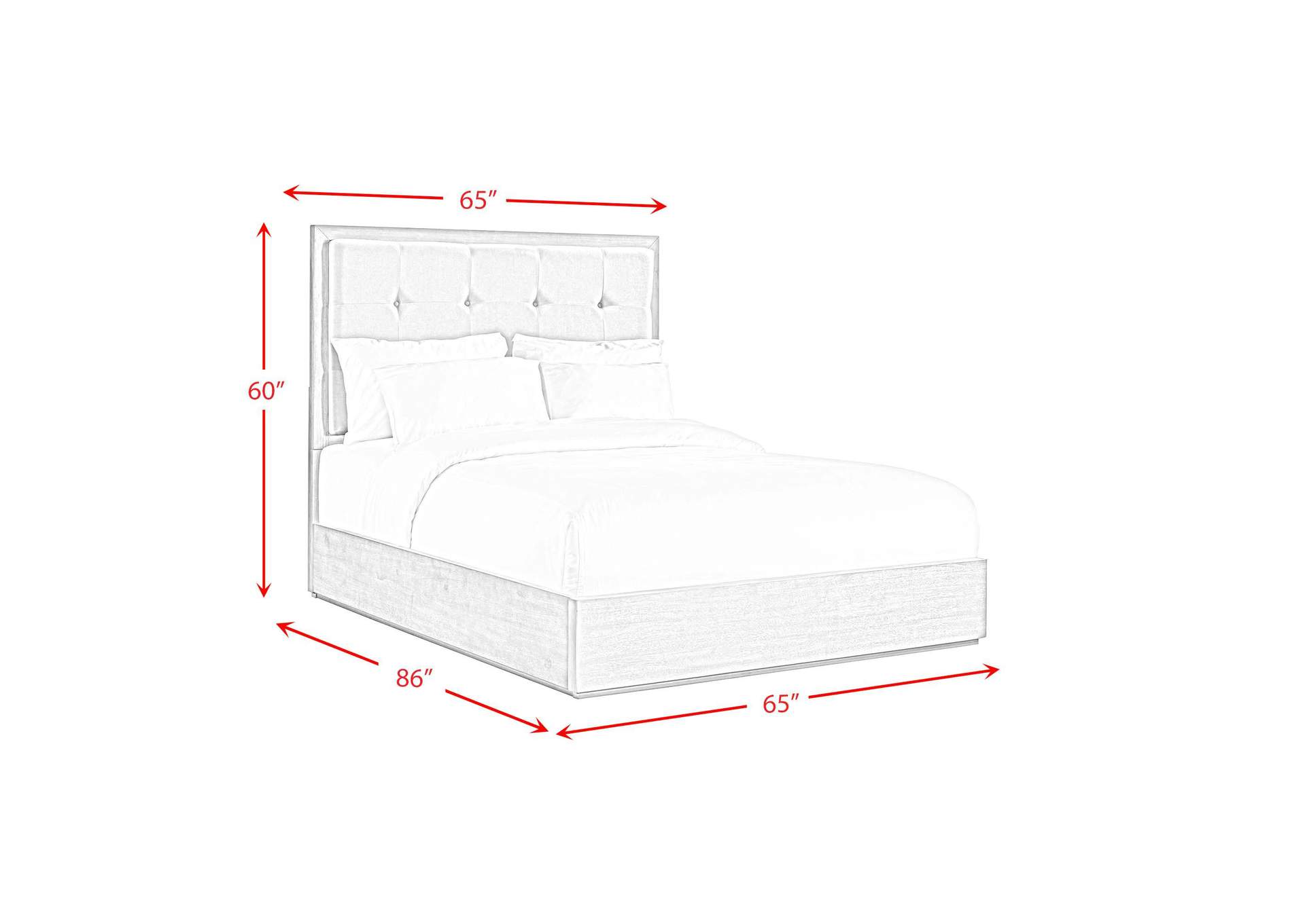 Arcadia Queen Bed In Grey image 4