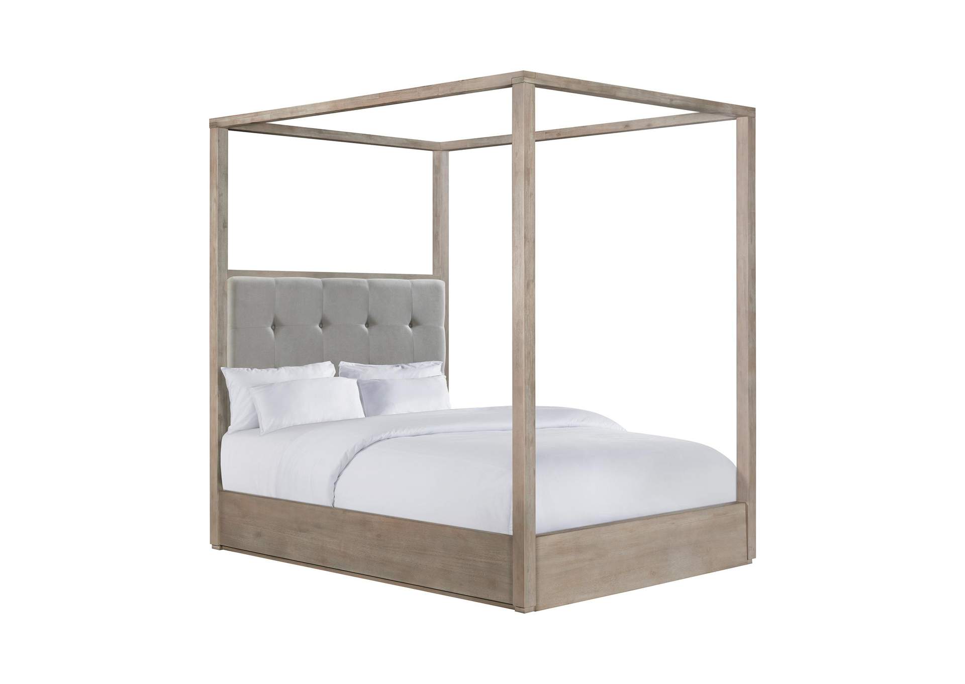 Arcadia Queen Canopy Bed In Grey image 4