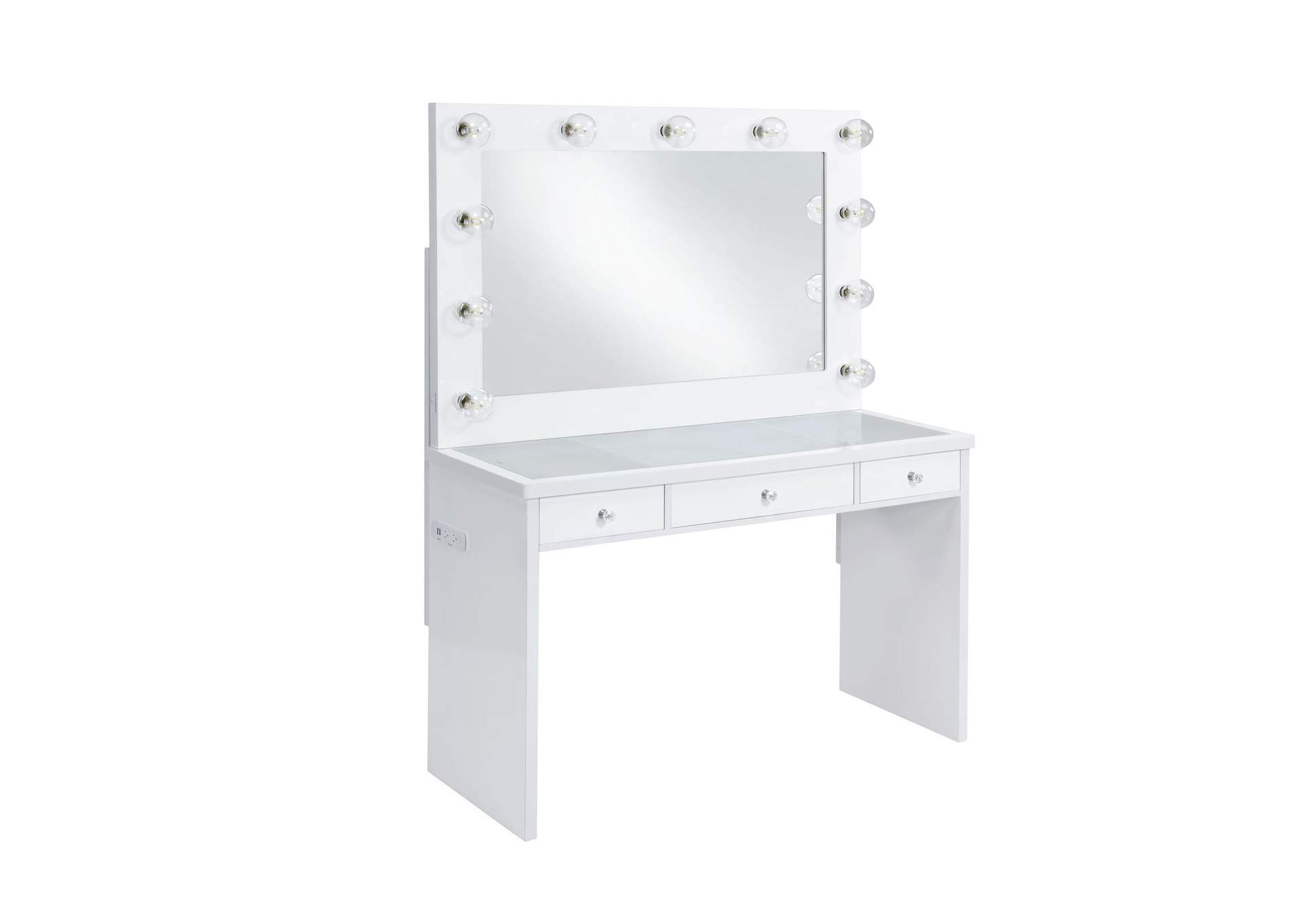 Ariana Complete Dressing Table With Lightbulbs image 9