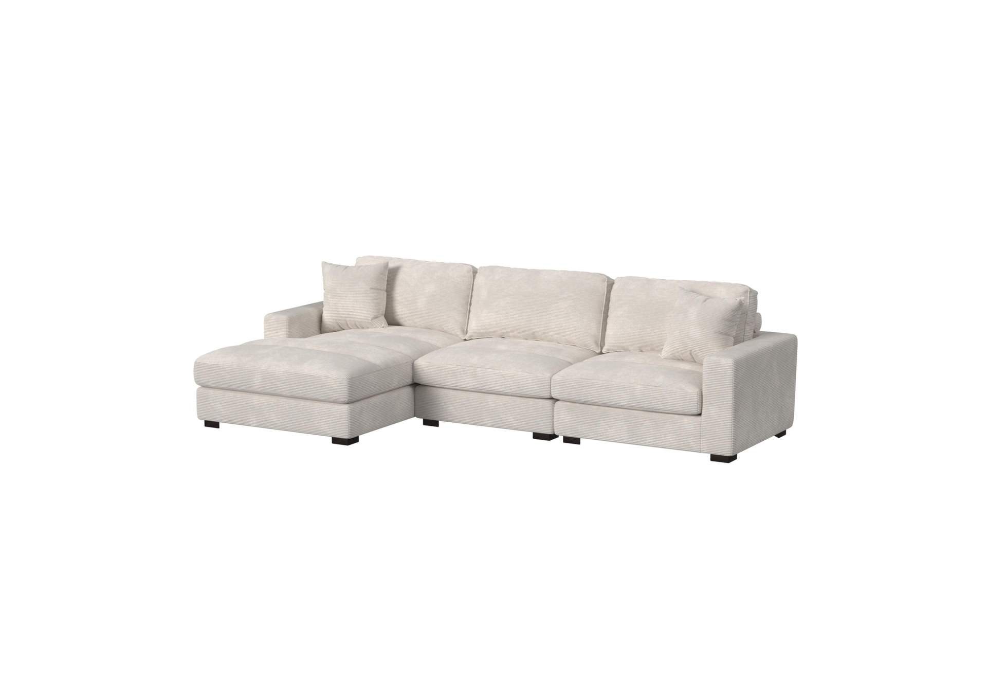 Arizona Modular Left Hand Facing Chaise With 1 Pillow 20 In Steno Beige