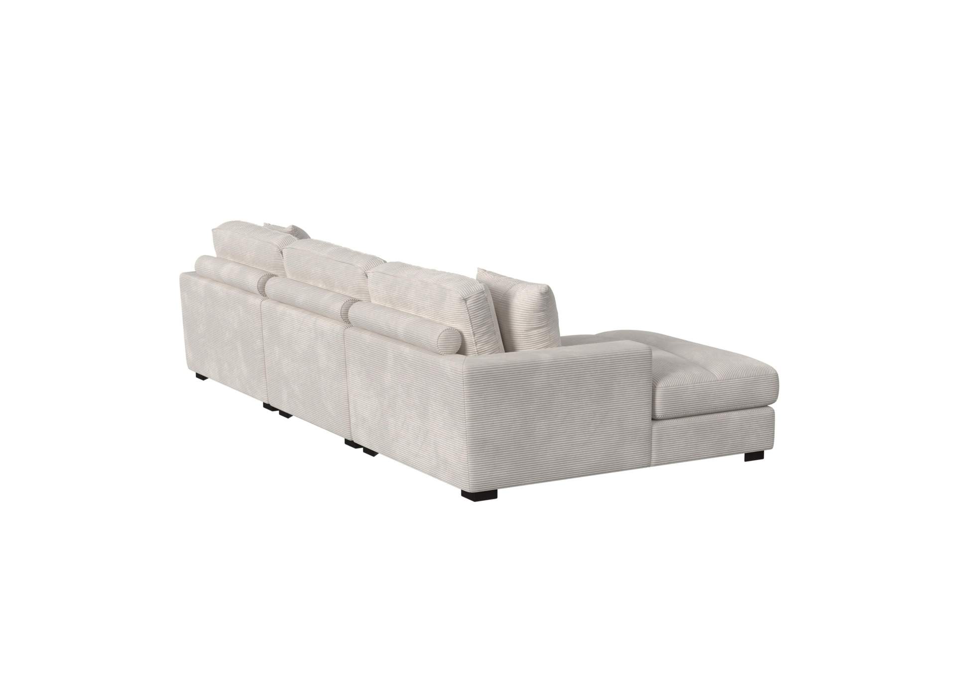 Arizona Modular 3 Piece Sectional Set With Left Hand Facing Chaise In Steno Beige image 5