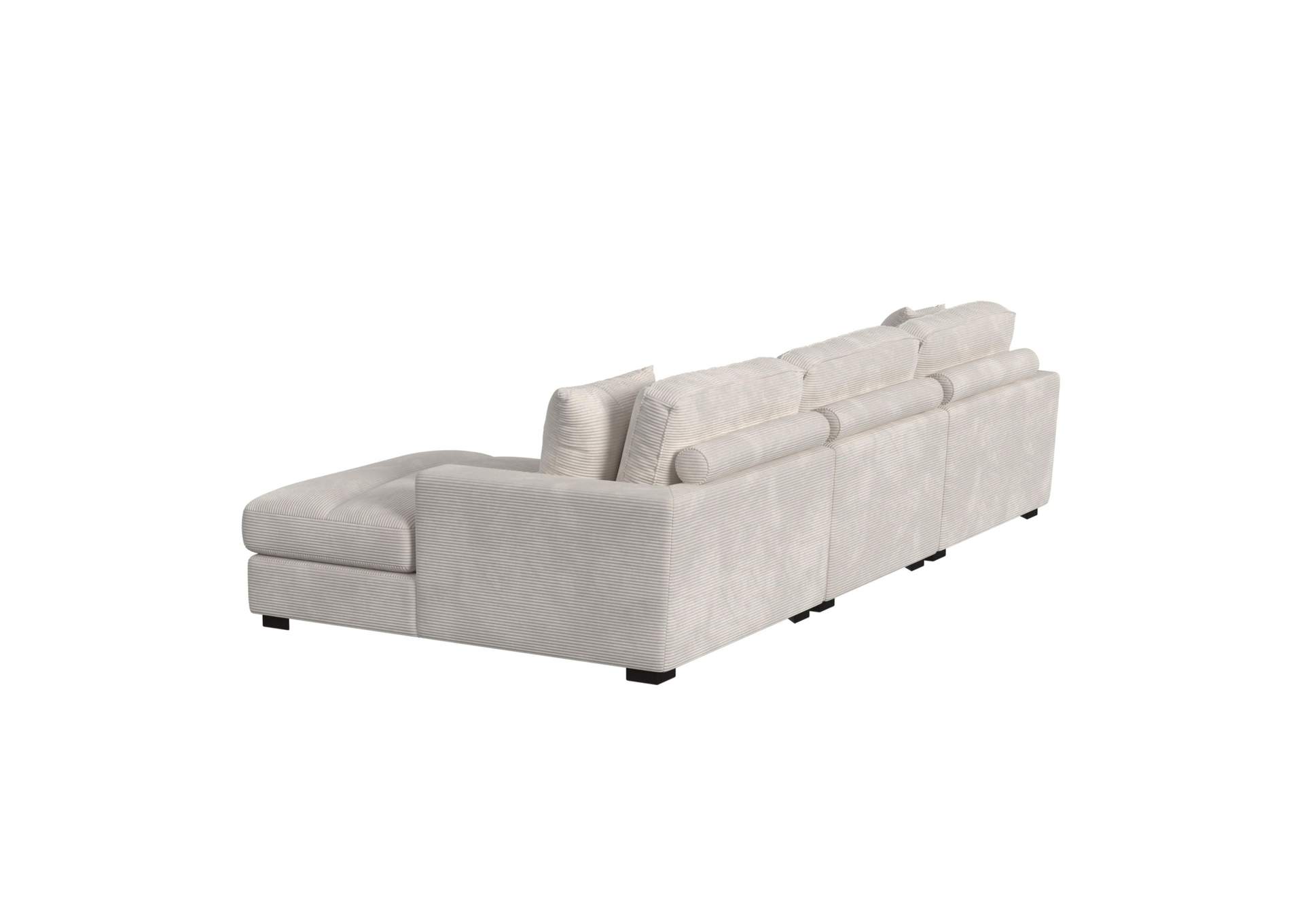 Arizona Modular 3 Piece Sectional Set With Right Hand Facing Chaise In Steno Beige image 5