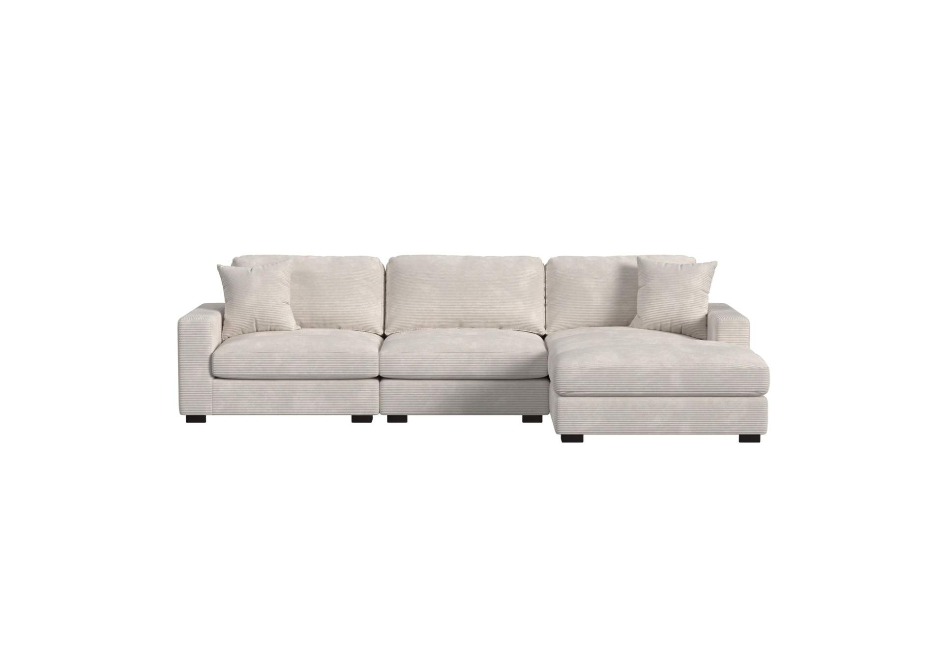 Arizona Modular 3 Piece Sectional Set With Right Hand Facing Chaise In Steno Beige image 4