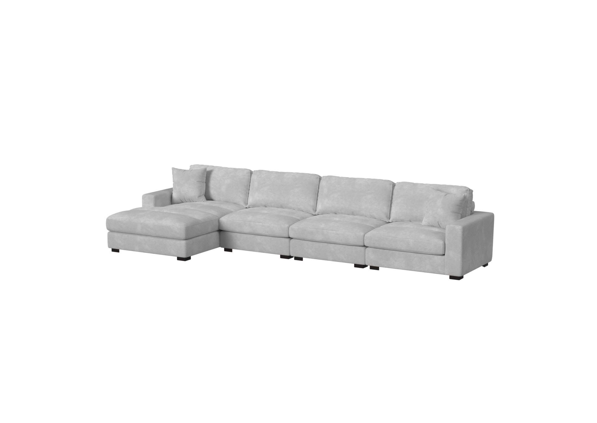 Arizona Modular 4 Piece Sectional Set With Left Hand Facing Chaise In Steno Stone image 3