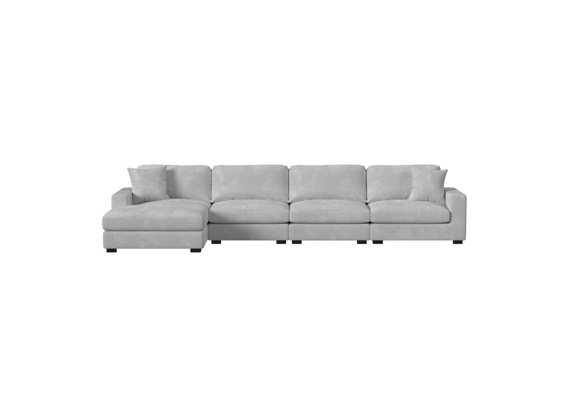 Arizona Modular 4 Piece Sectional Set With Left Hand Facing Chaise In Steno Stone image 4