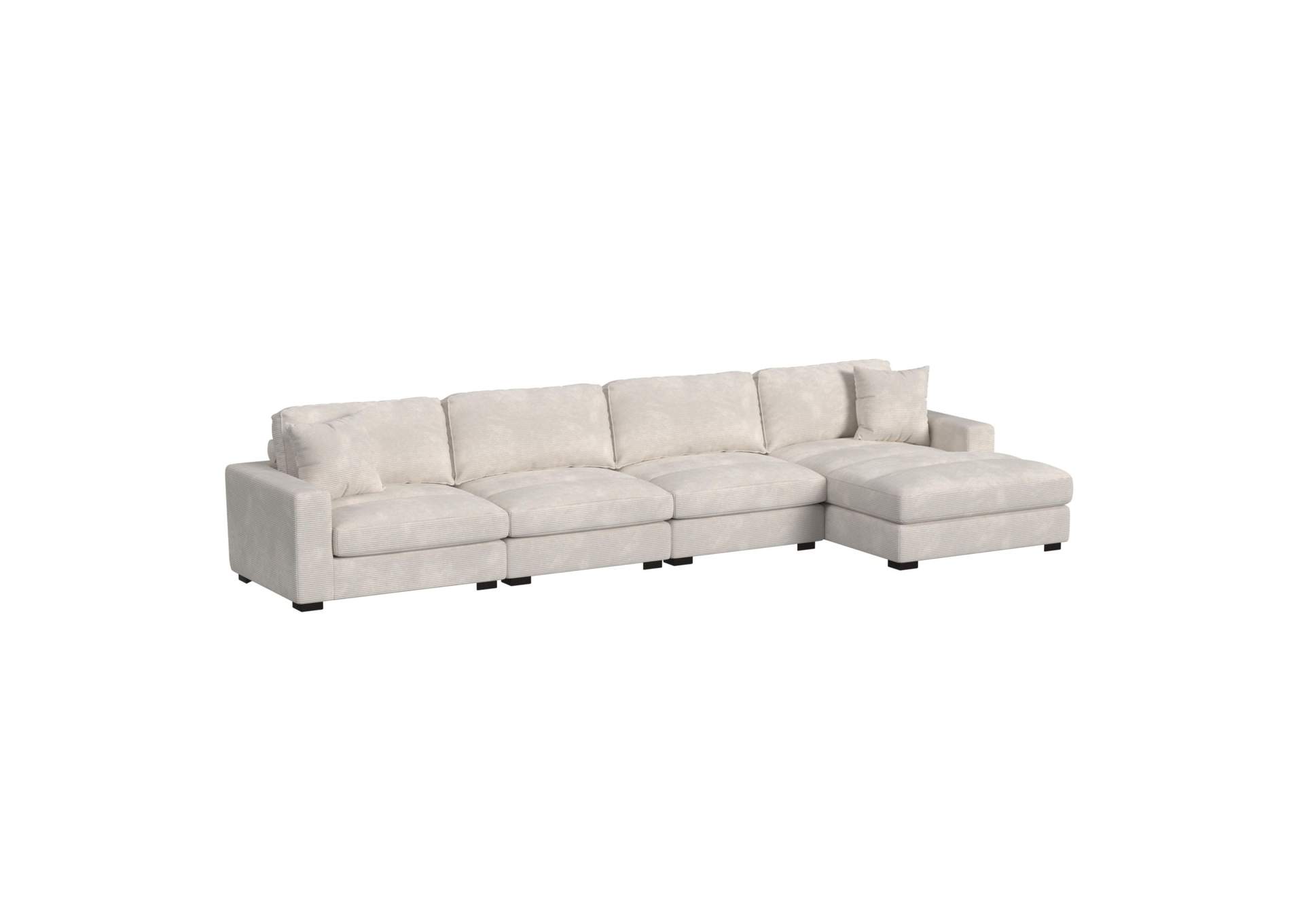 Arizona Modular 4 Piece Sectional Set With Right Hand Facing Chaise In Steno Beige image 3