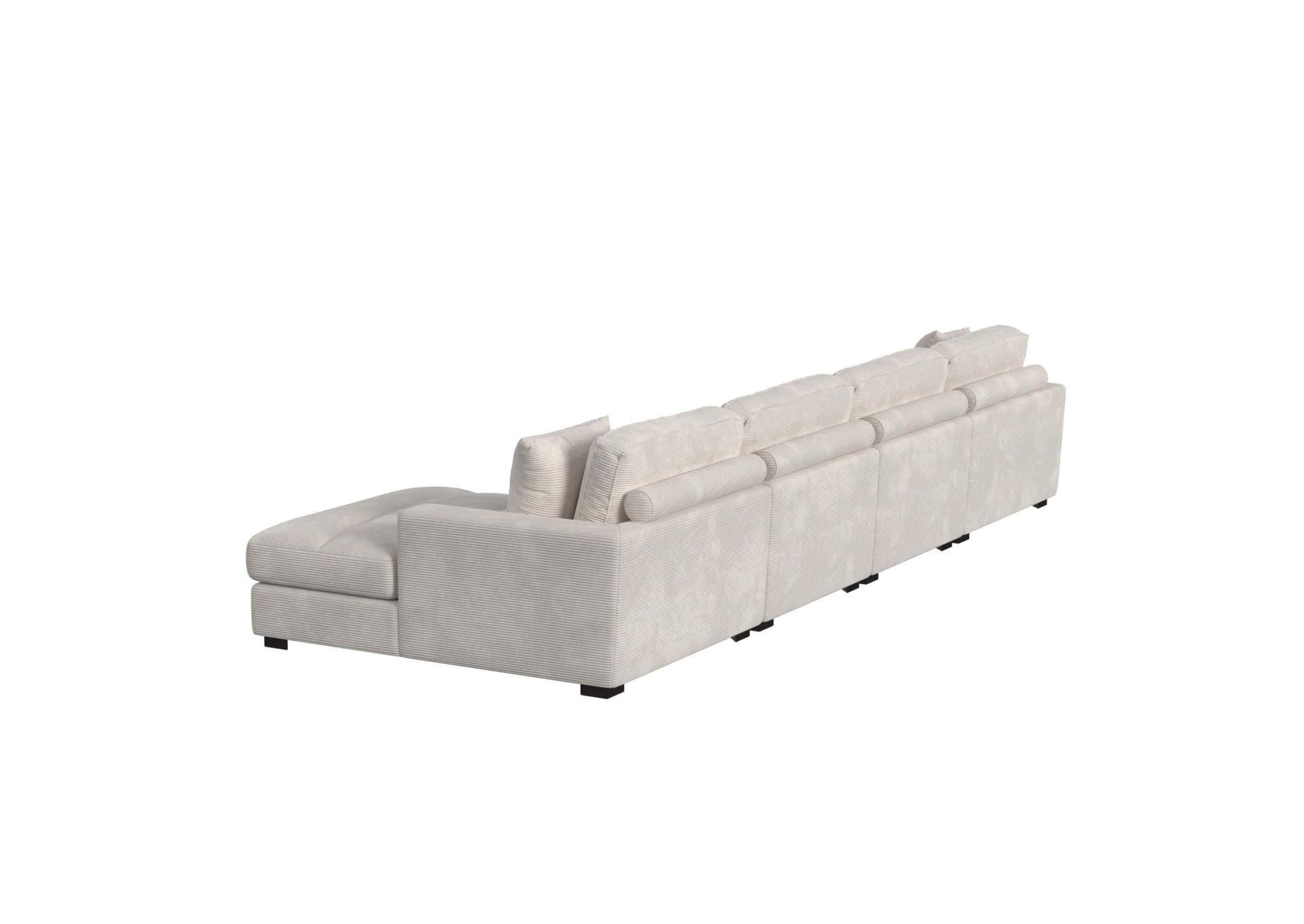 Arizona Modular 4 Piece Sectional Set With Right Hand Facing Chaise In Steno Beige image 5