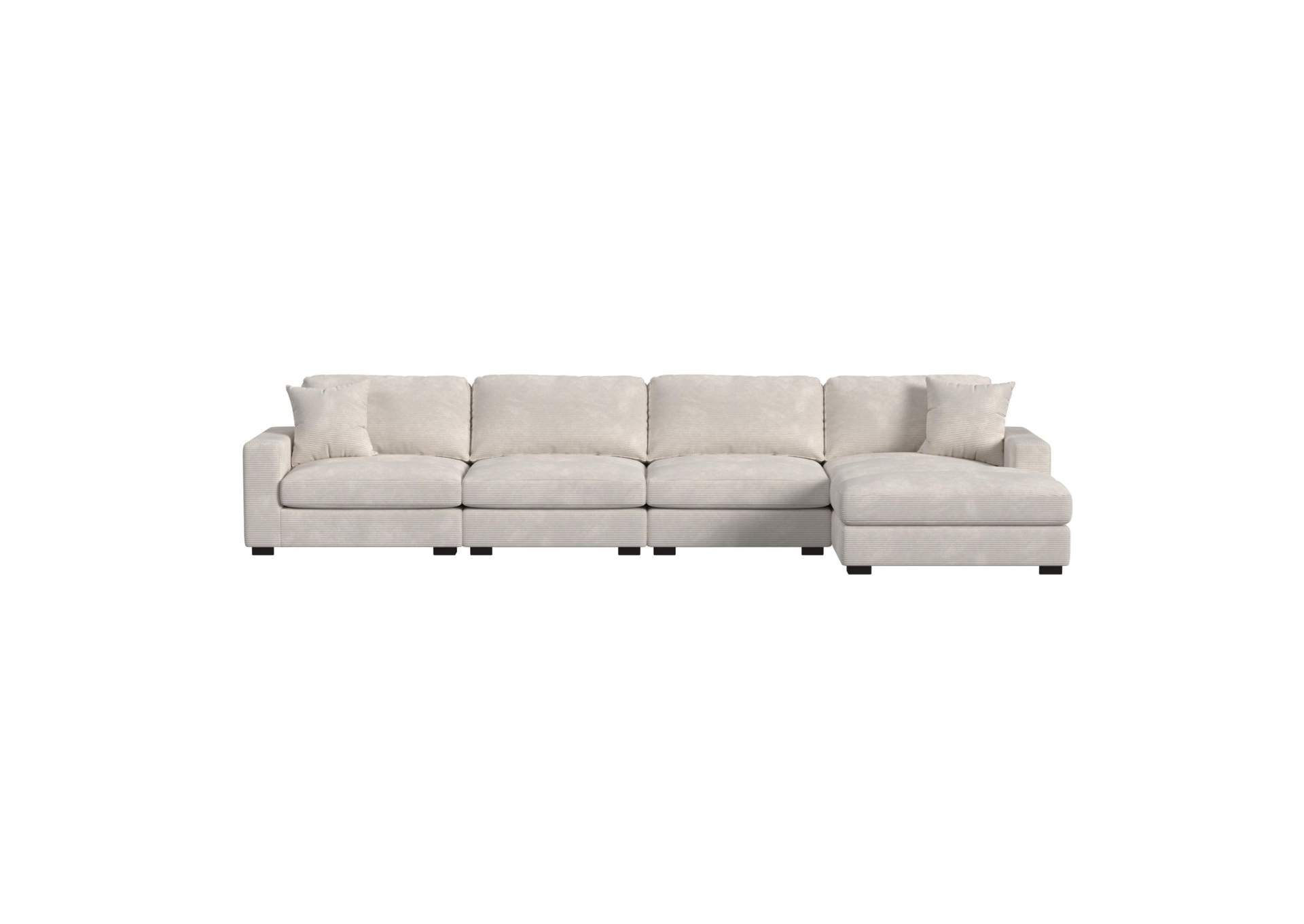 Arizona Modular 4 Piece Sectional Set With Right Hand Facing Chaise In Steno Beige image 4