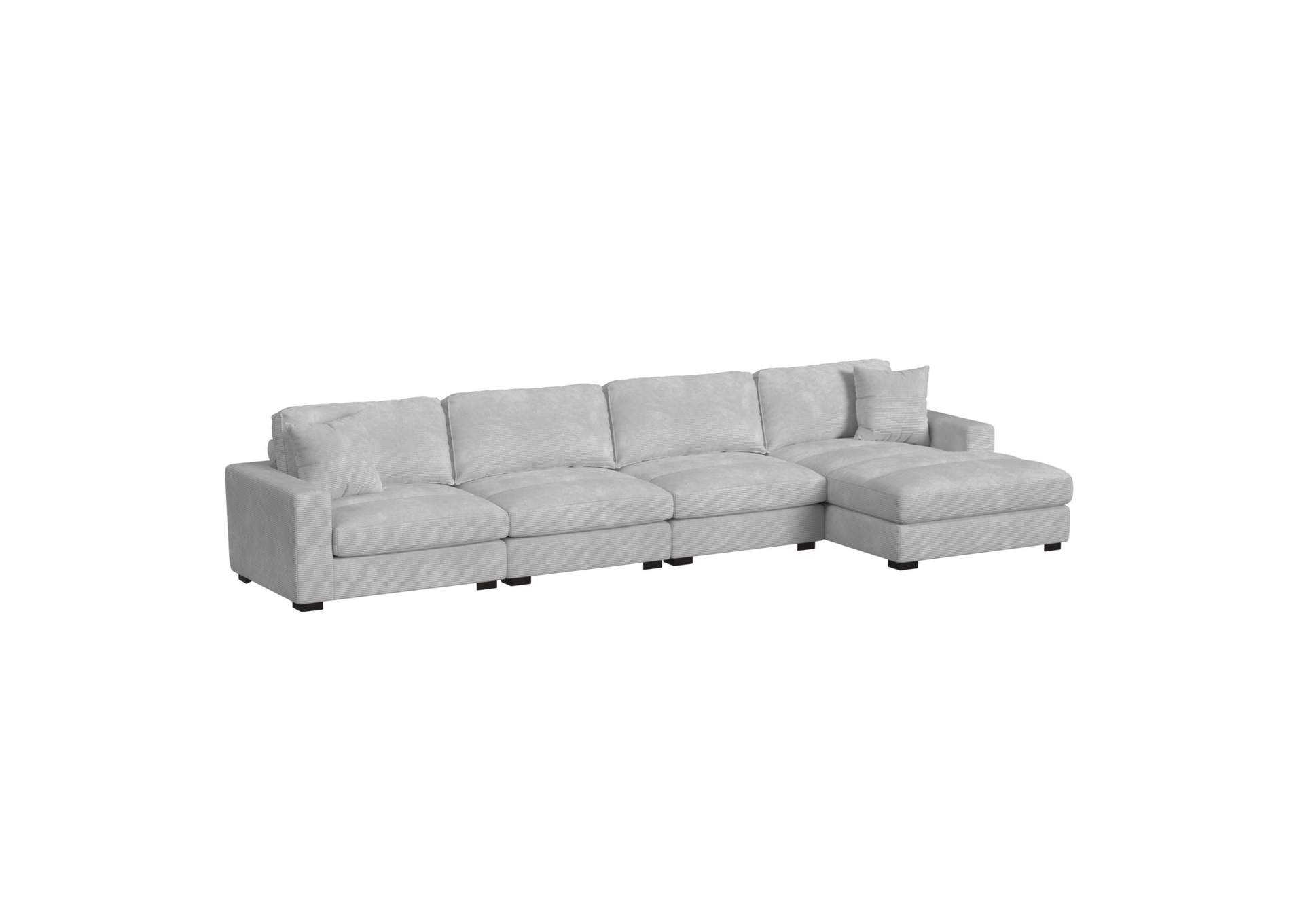 Arizona Modular 4 Piece Sectional Set With Right Hand Facing Chaise In Steno Stone image 3