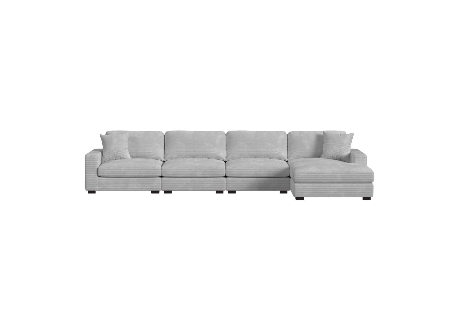 Arizona Modular 4 Piece Sectional Set With Right Hand Facing Chaise In Steno Stone image 4