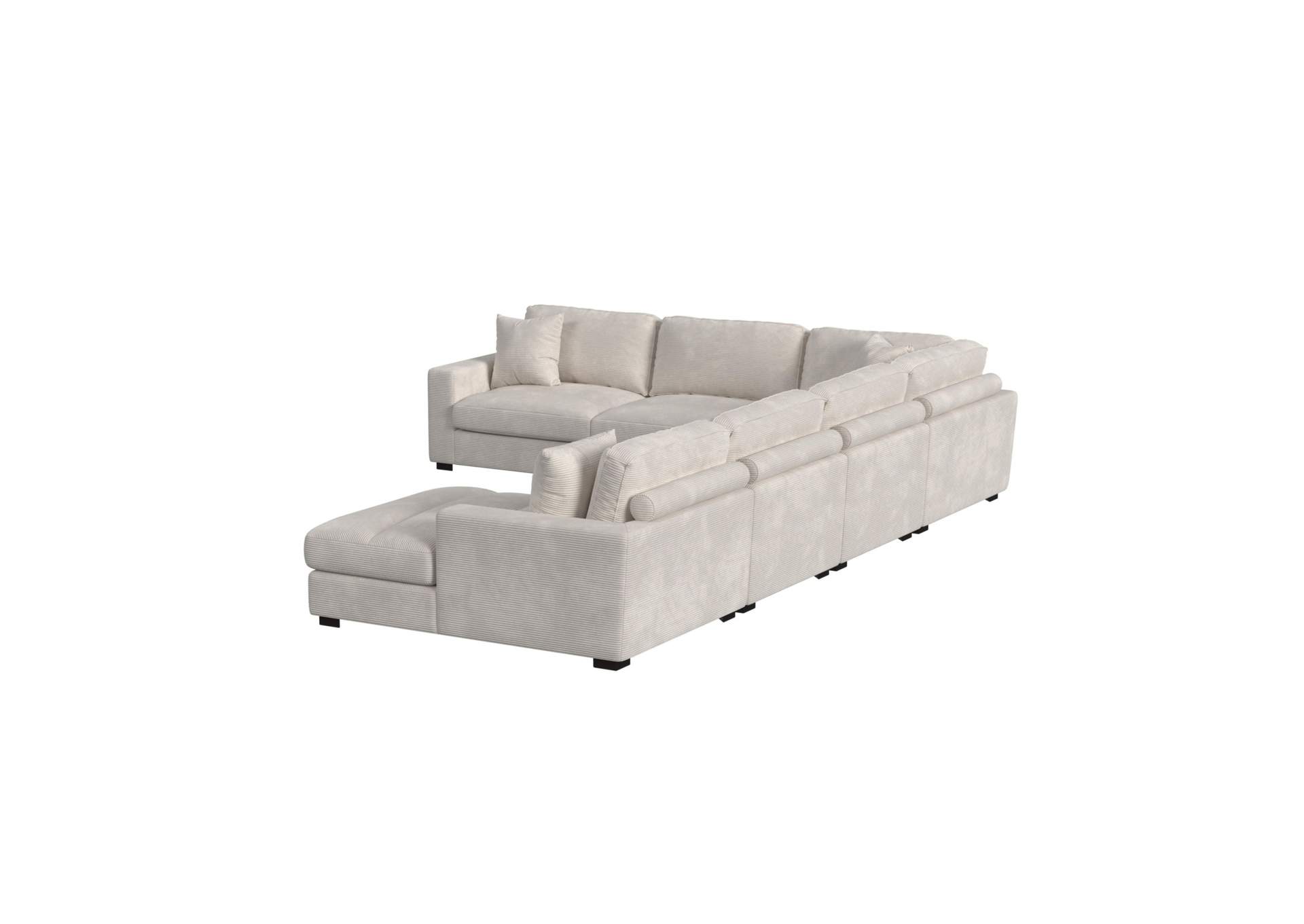 Arizona Modular 7 Piece Sectional Set With Right Hand Facing Chaise In Steno Beige image 5