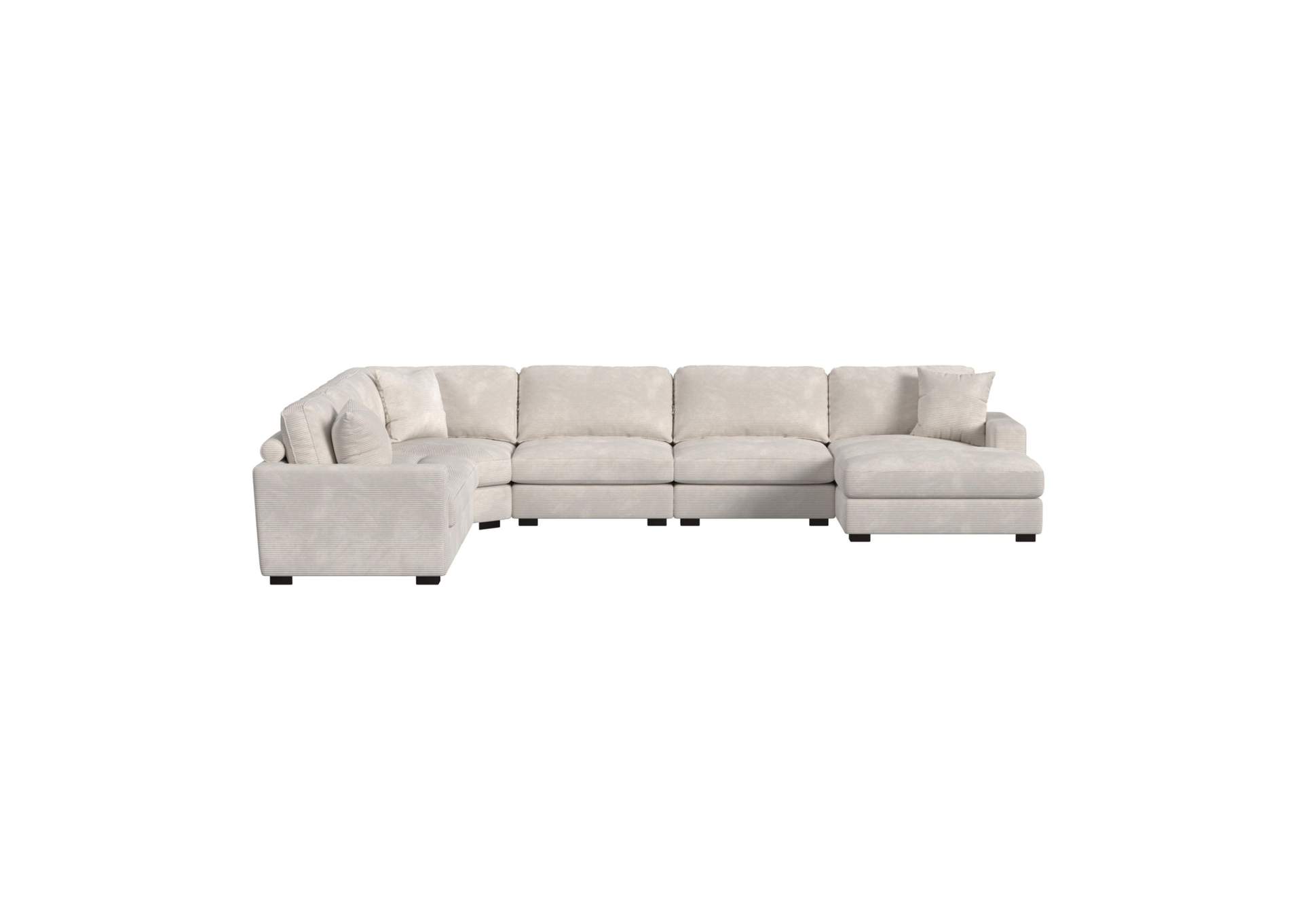 Arizona Modular 6 Piece Sectional Set With Right Hand Facing Chaise In Steno Beige image 4