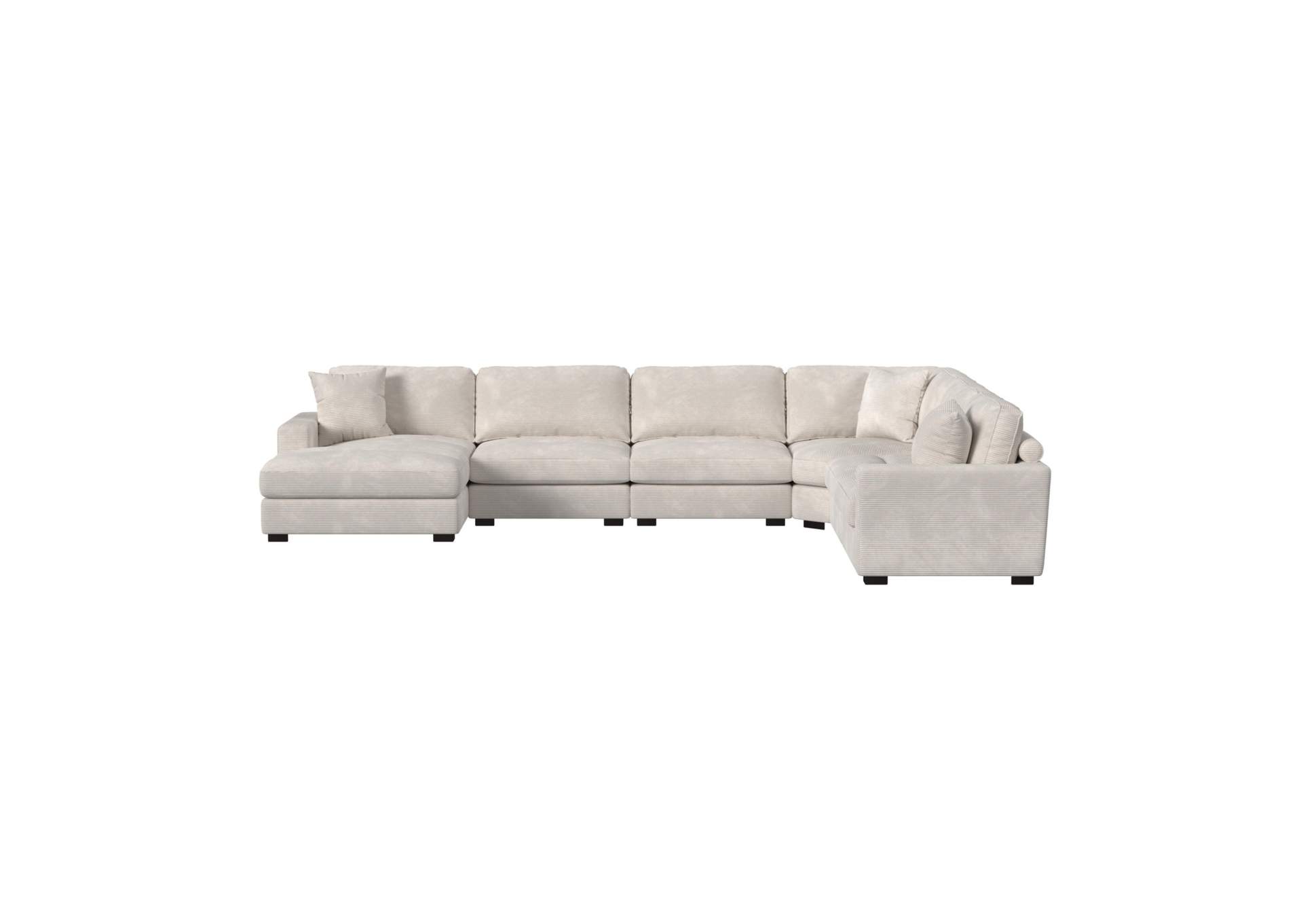 Arizona Modular 6 Piece Sectional Set With Left Hand Facing Chaise In Steno Beige image 4