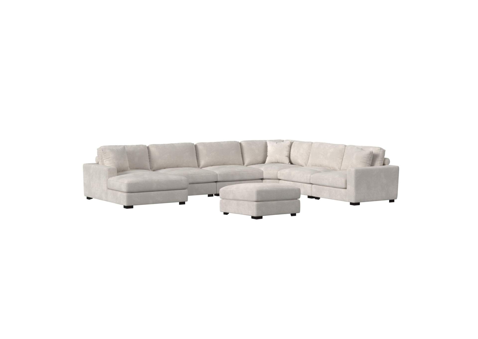 Arizona Modular Left Hand Facing Chaise With 1 Pillow 20 In Steno Beige