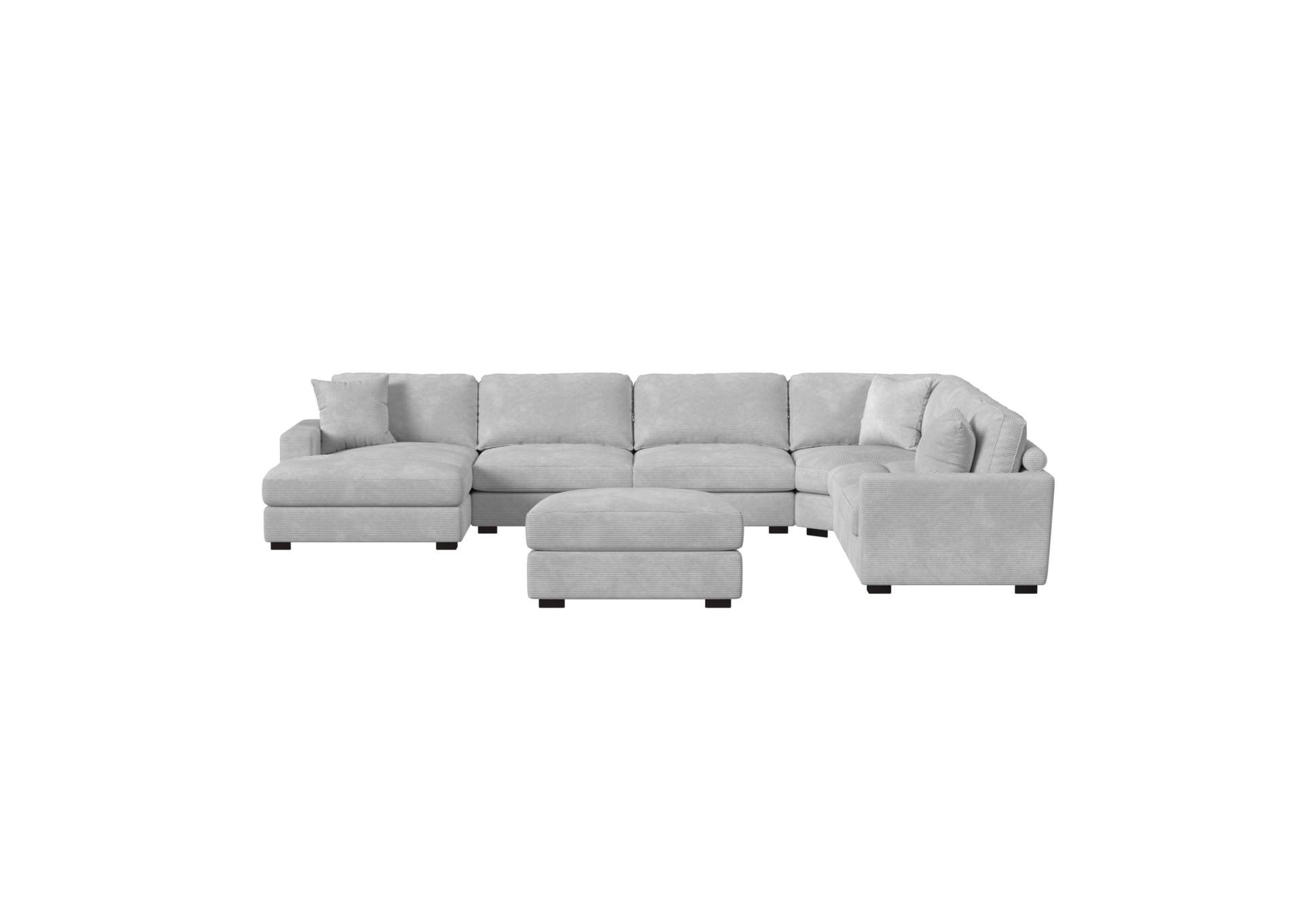 Arizona Modular 7 Piece Sectional Set With Left Hand Facing Chaise In Steno Stone image 4