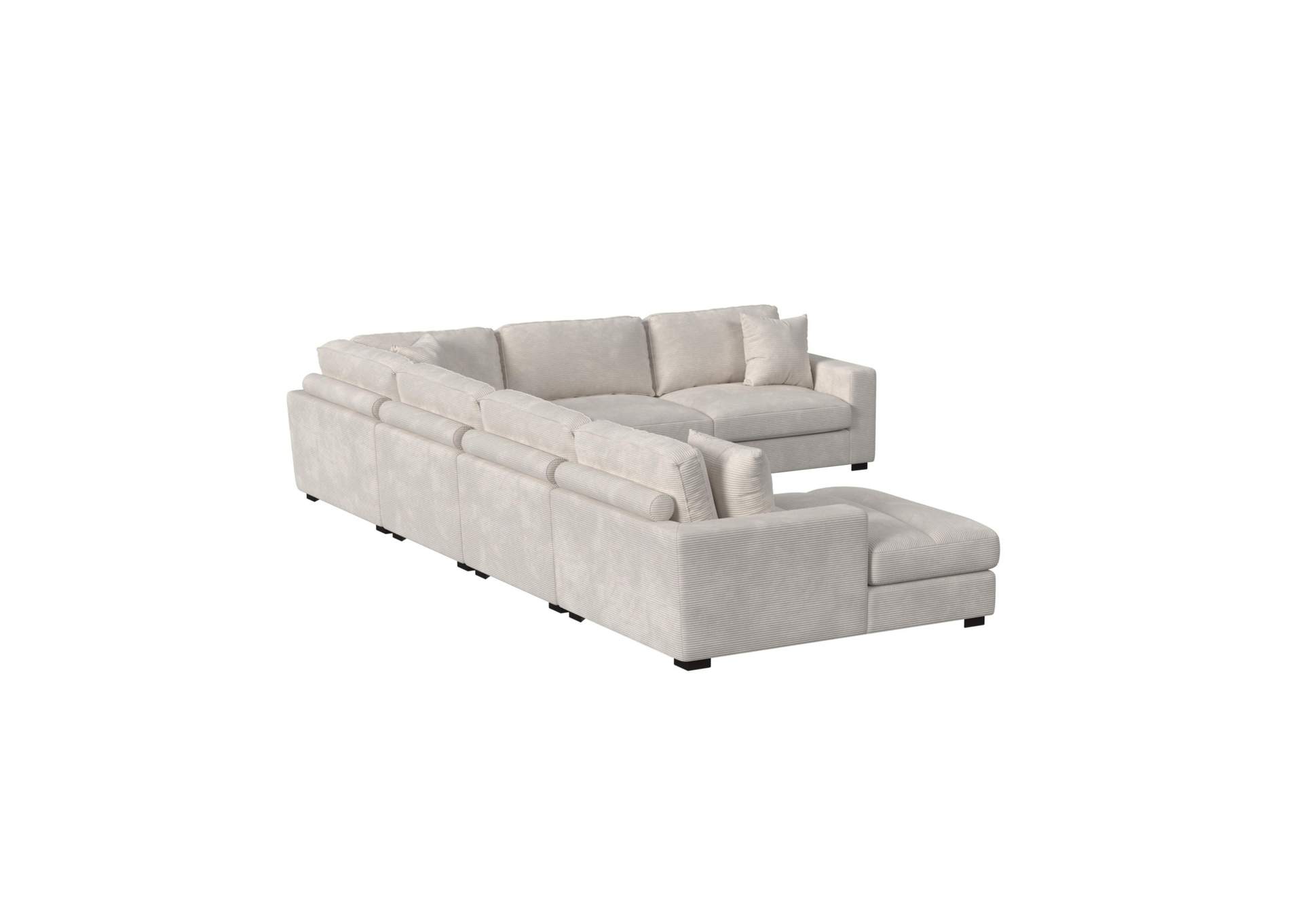 Arizona Modular 6 Piece Sectional Set With Left Hand Facing Chaise In Steno Beige image 5