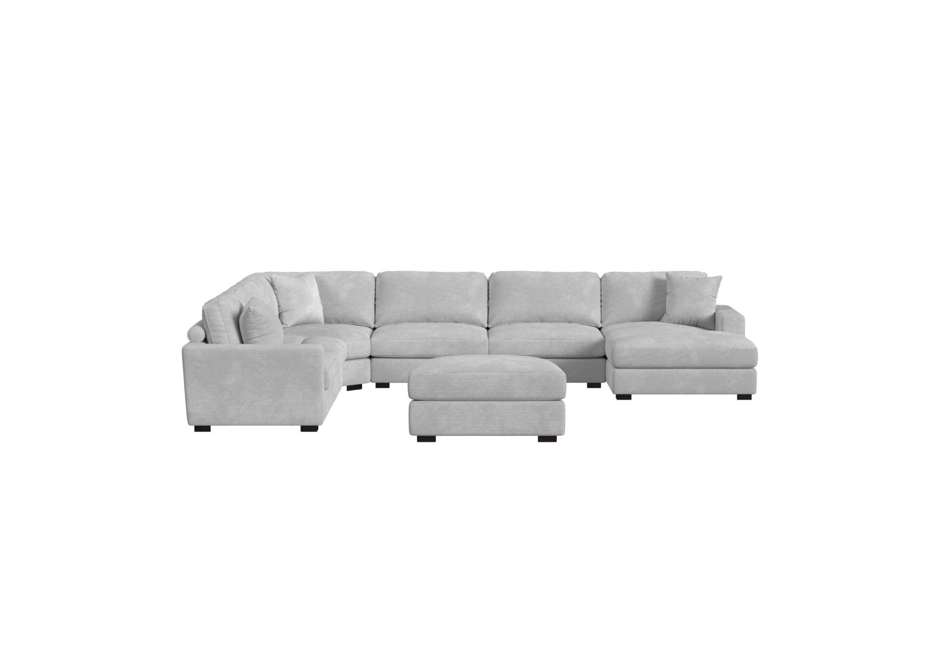 Arizona Modular 7 Piece Sectional Set With Right Hand Facing Chaise In Steno Stone image 4