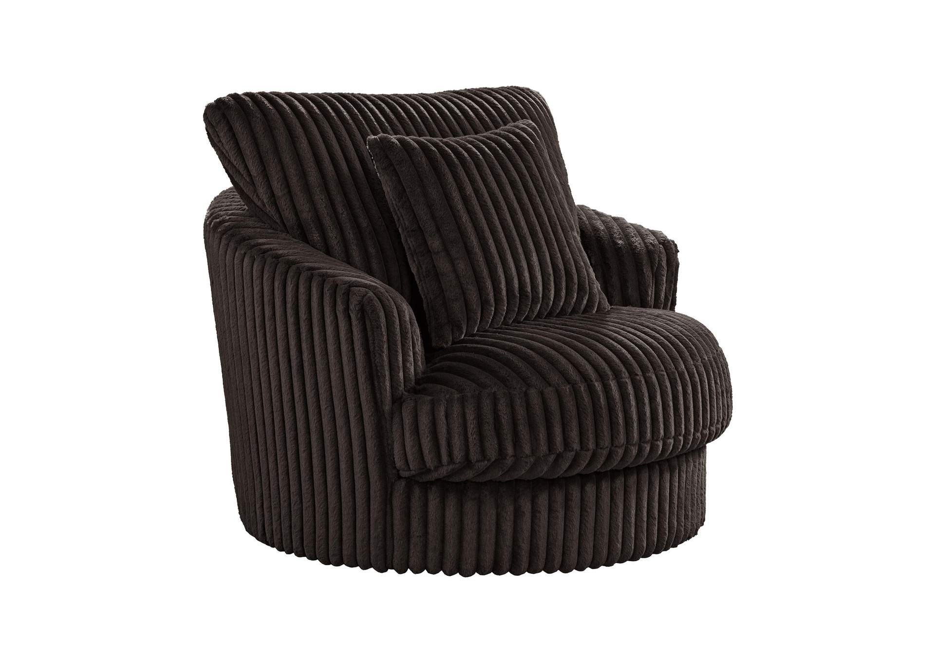 Arizona Swivel Chair With 1 Pillow 20 In Grand Cord Espresso image 3