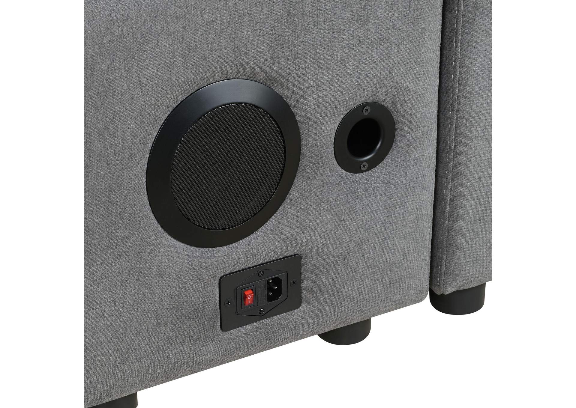 Armani Modular Console With USB Charger In Columbia Charcoal No Pillow image 7