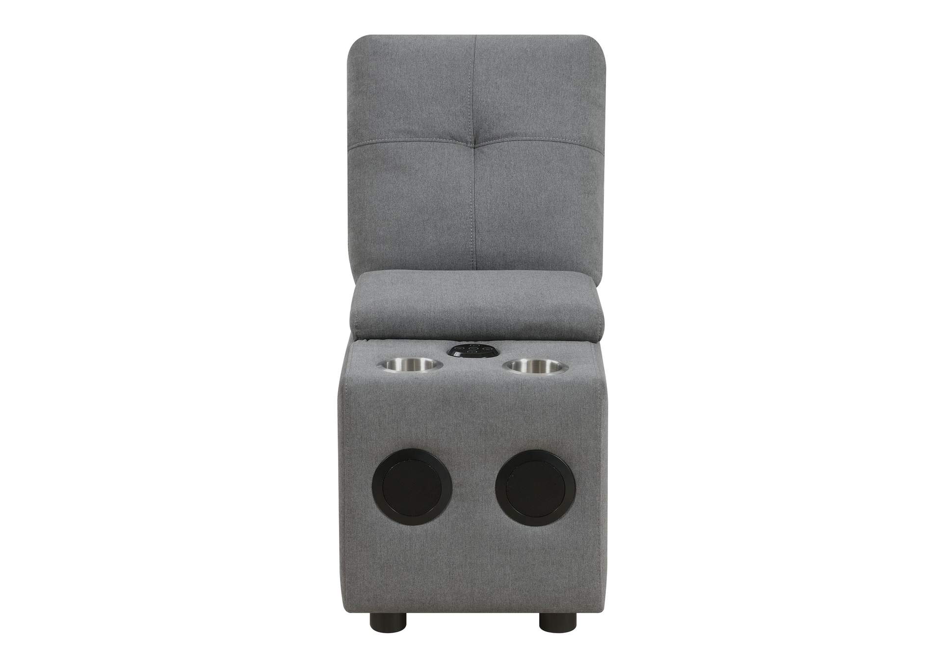 Armani Right Hand Facing Modular 7 Piece Sectional Set With Chaise In Charcoal