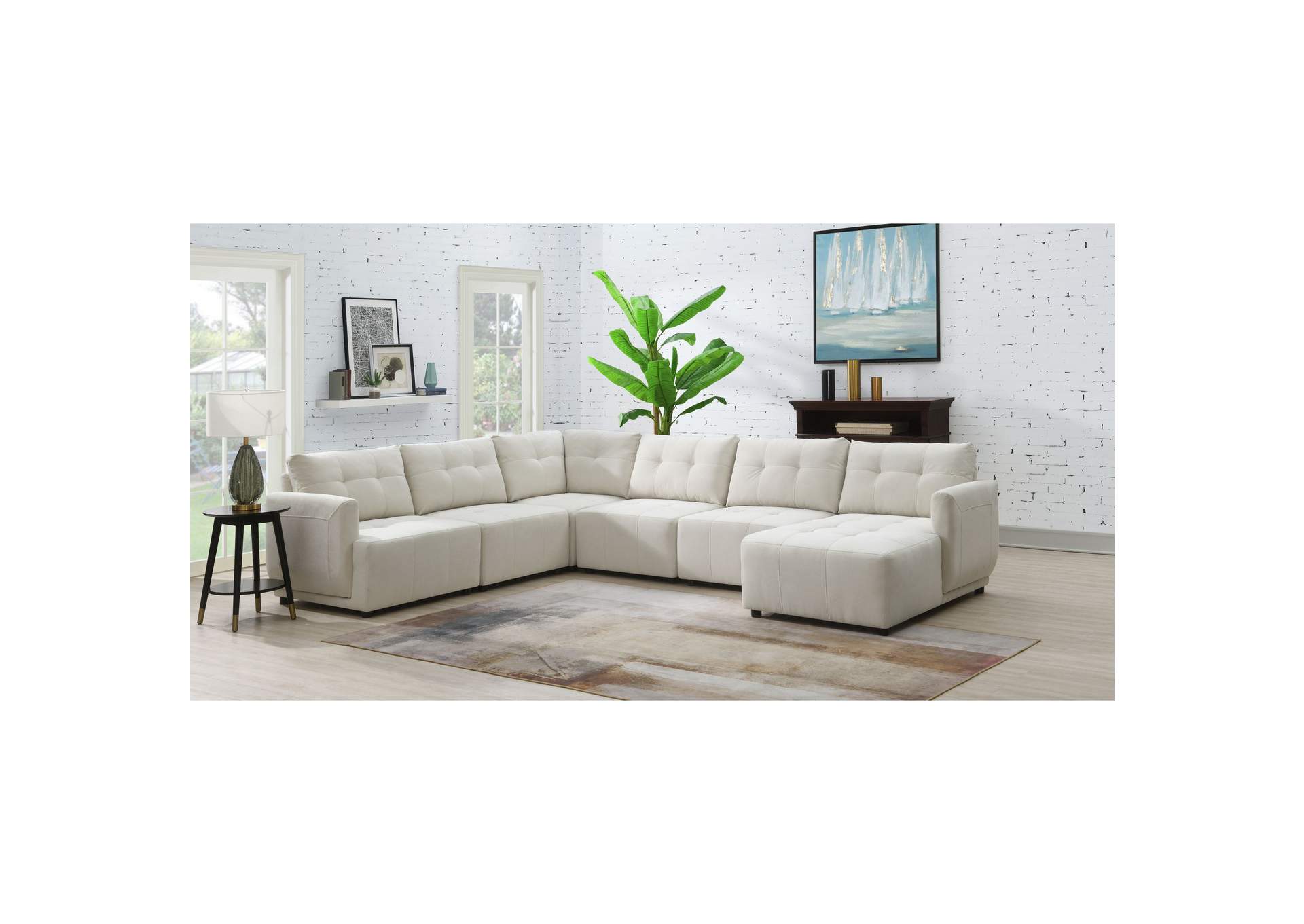 Armani Modular Lsf Chair In Columbia Natural No Pillow image 1