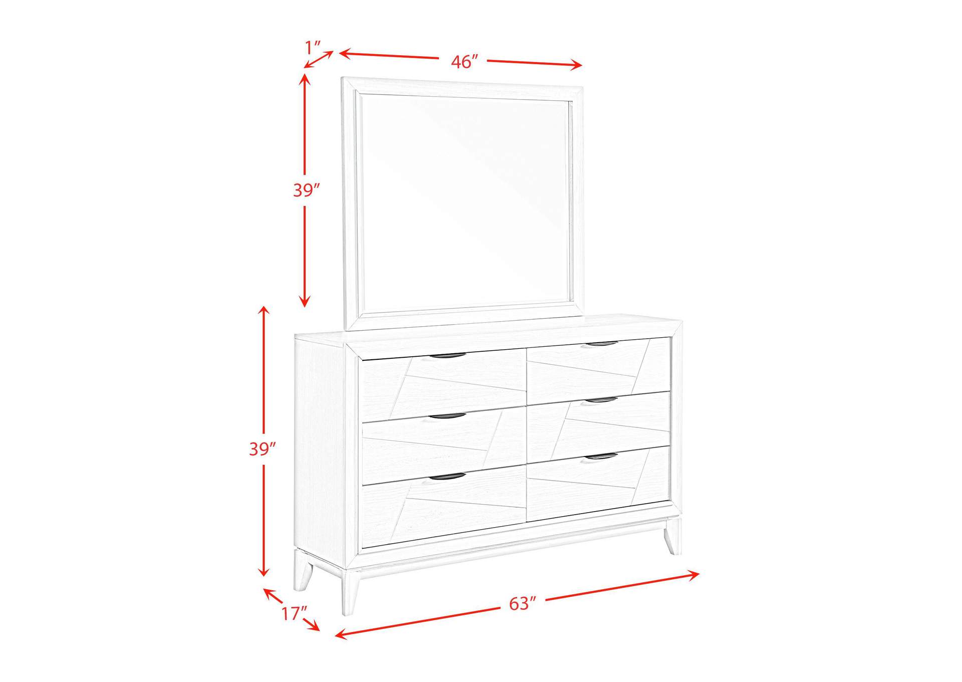 Artis Dresser And Mirror In White image 3