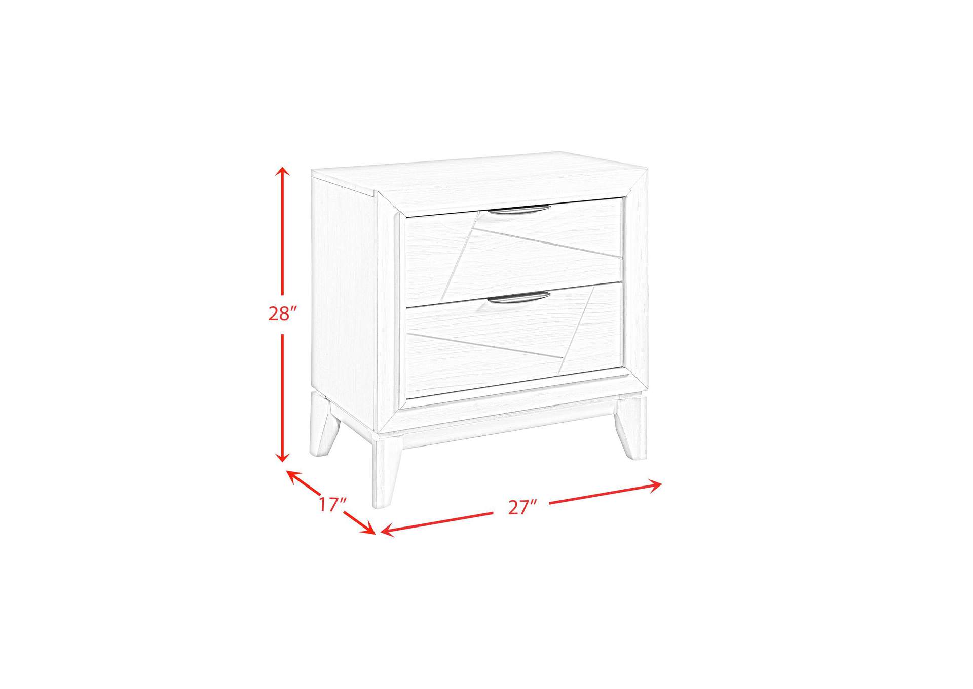Artis Nightstand With USB In White image 4