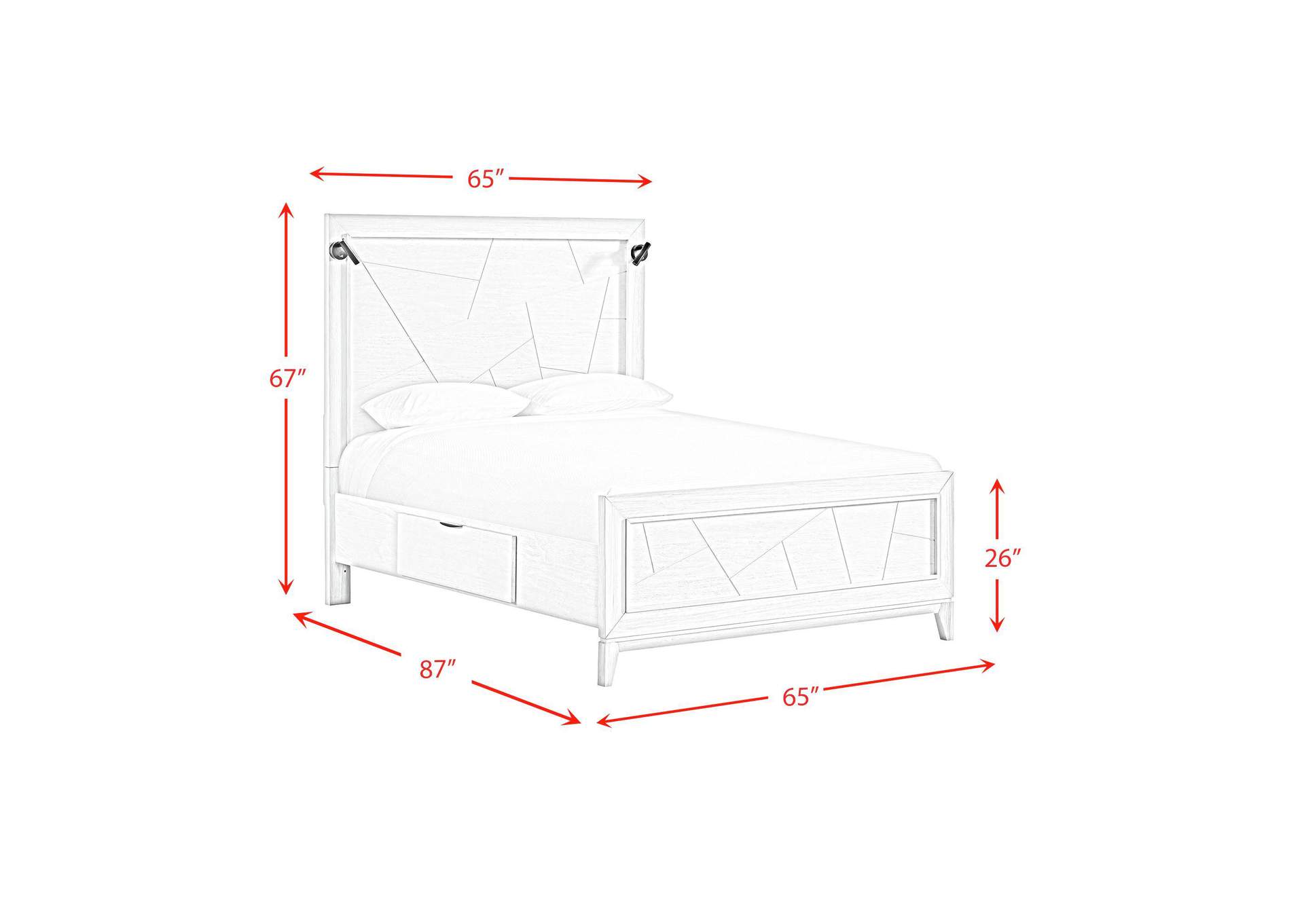 Artis Queen Bed With Storage In White image 7