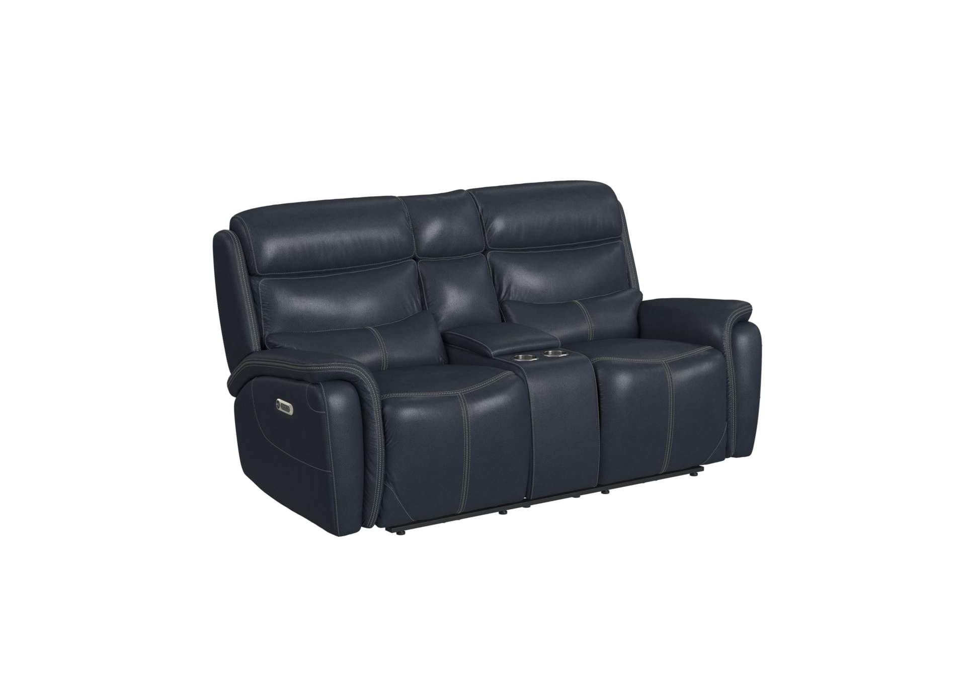Aruba 2 Piece Living Room Set In Pebble Navy - Sofa Loveseat image 4