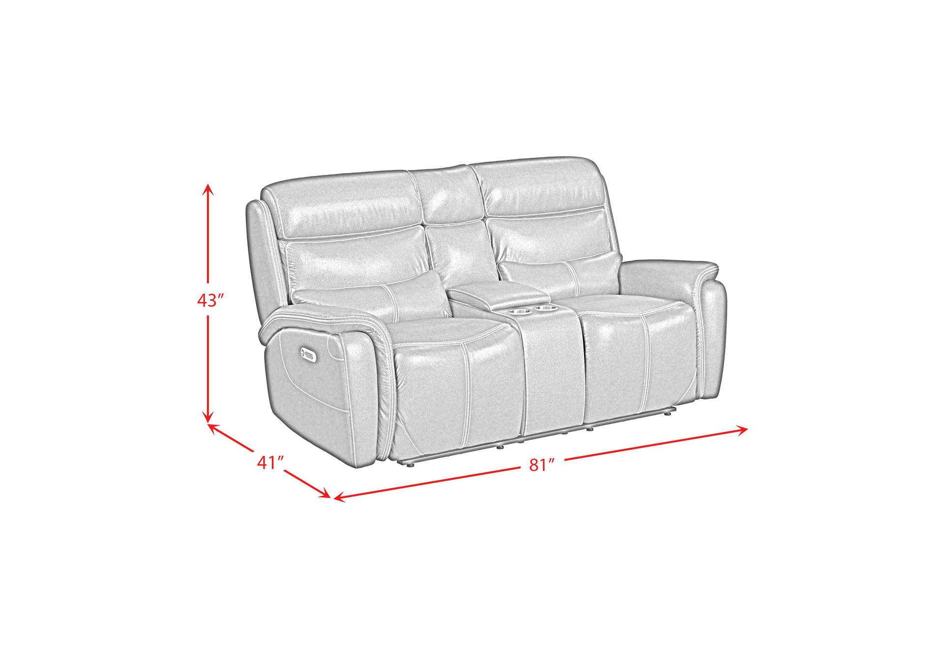 Aruba 2 Piece Living Room Set In Pebble Navy - Sofa Loveseat image 11