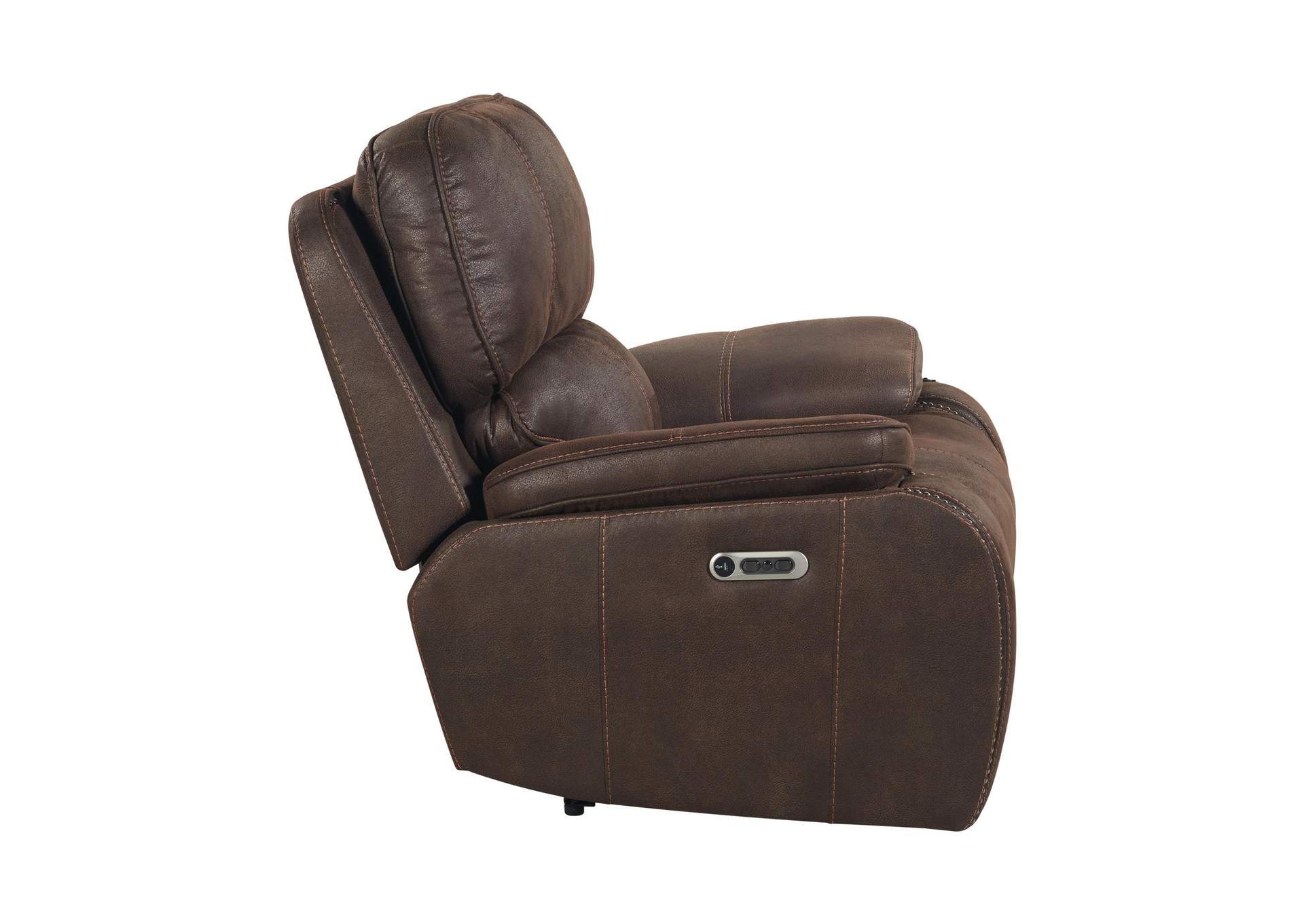 Atlantis Power Motion Recliner With Power Head Recliner In Heritage Coffee image 6