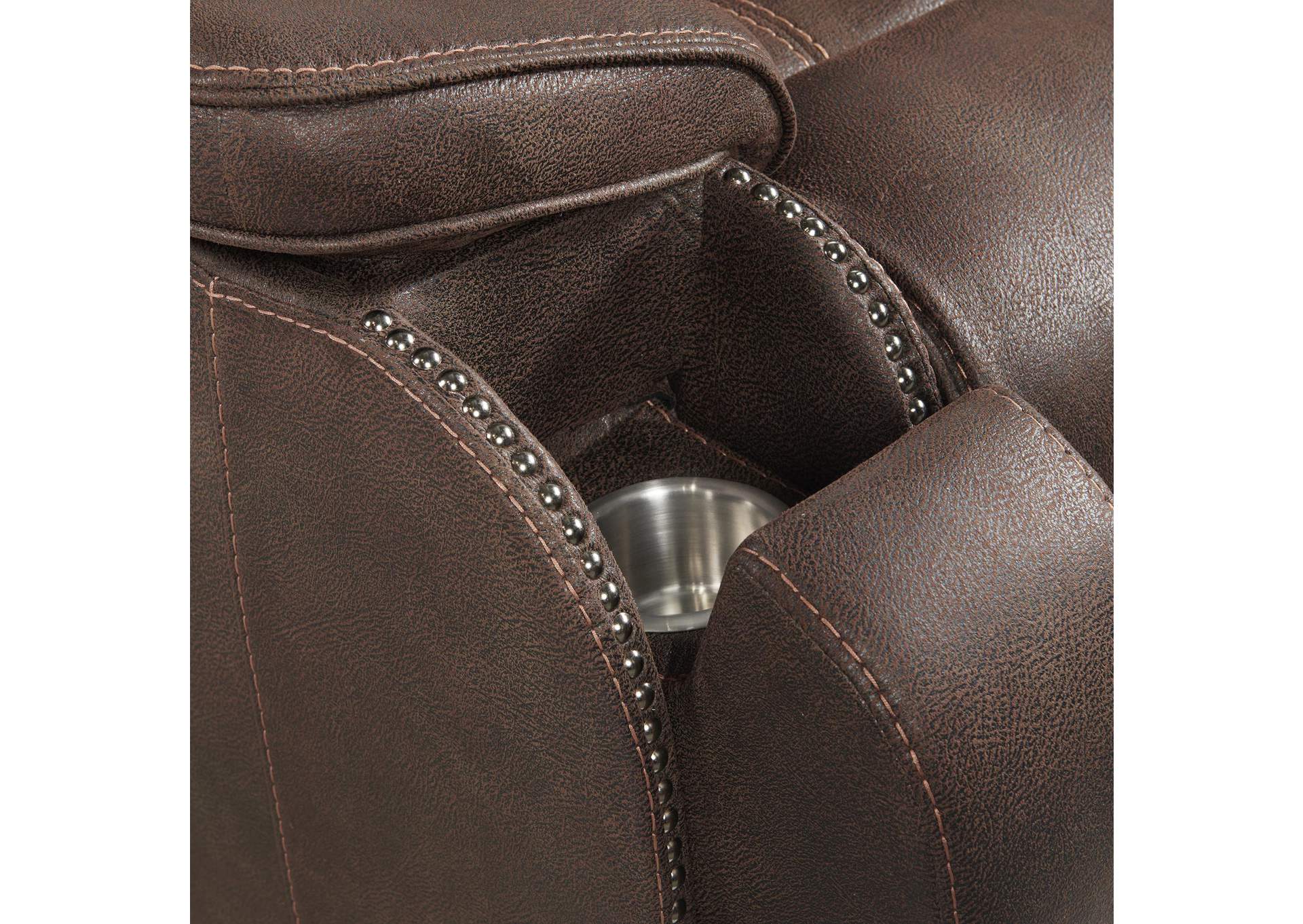 Atlantis Power Motion Sofa With Power Headrest In Heritage Coffee image 4
