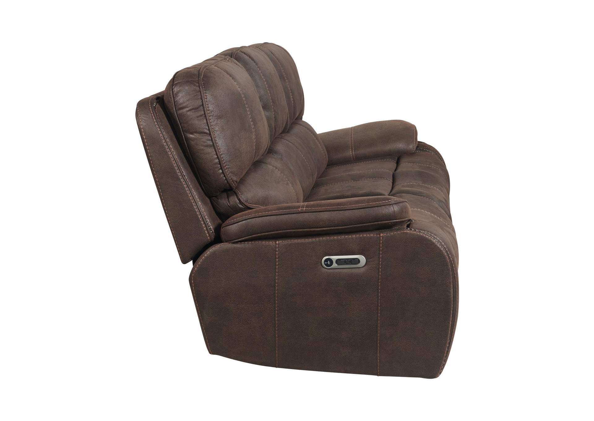 Atlantis Power Motion Sofa With Power Headrest In Heritage Coffee image 10