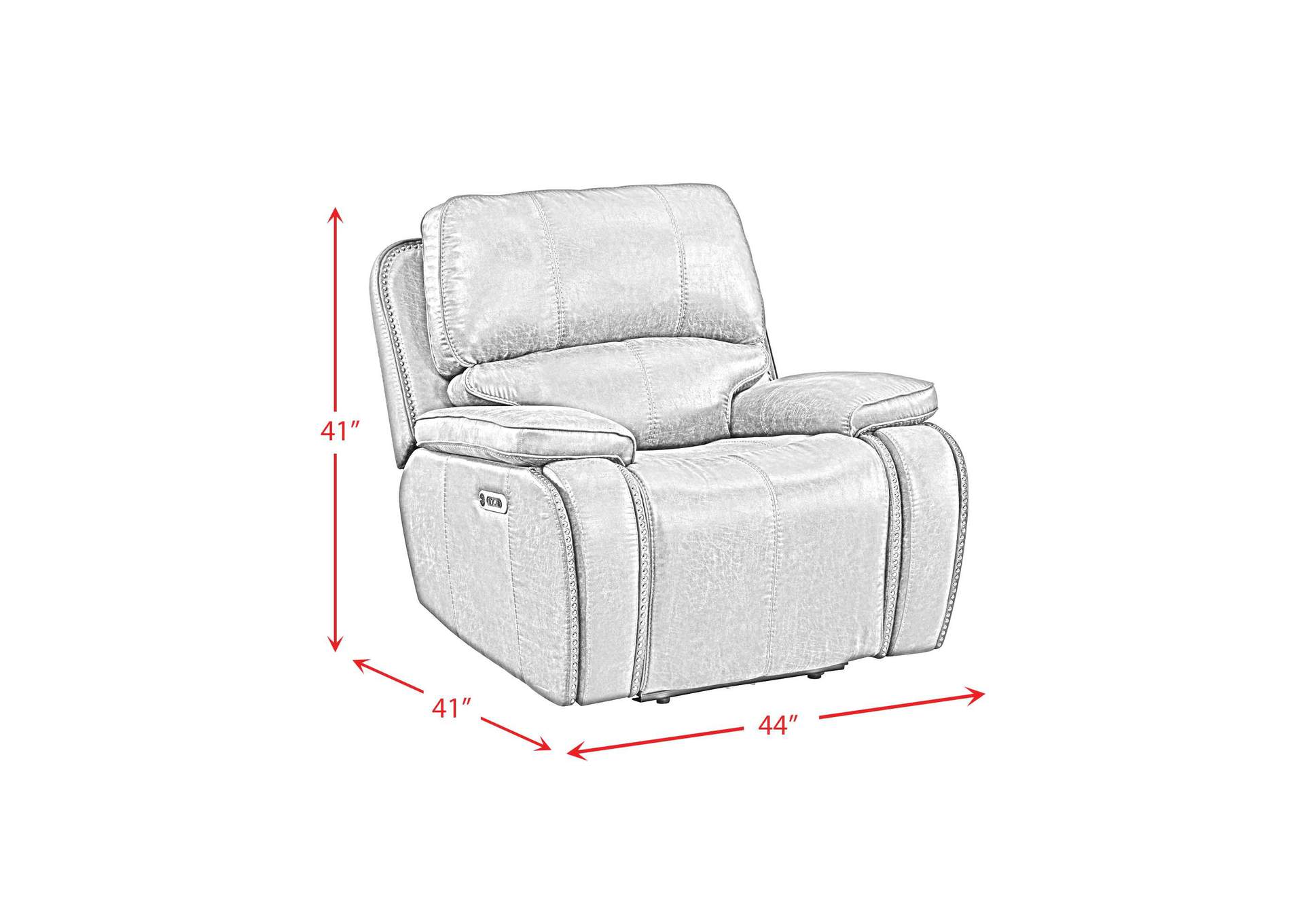 Atlantis Power Motion Recliner With Power Head Recliner In Heritage Coffee image 4
